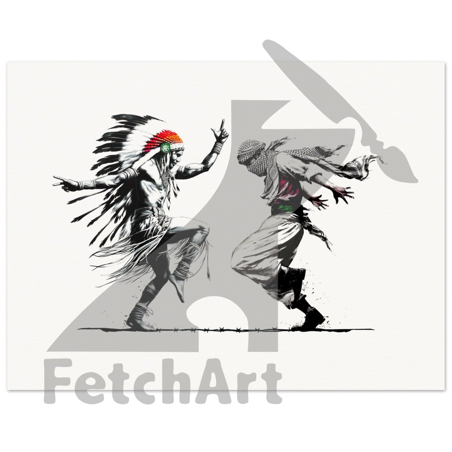 Museum-Quality Matte Paper Poster-Men-Freedom Dance 30X40 Cm / 12X16 Print Material