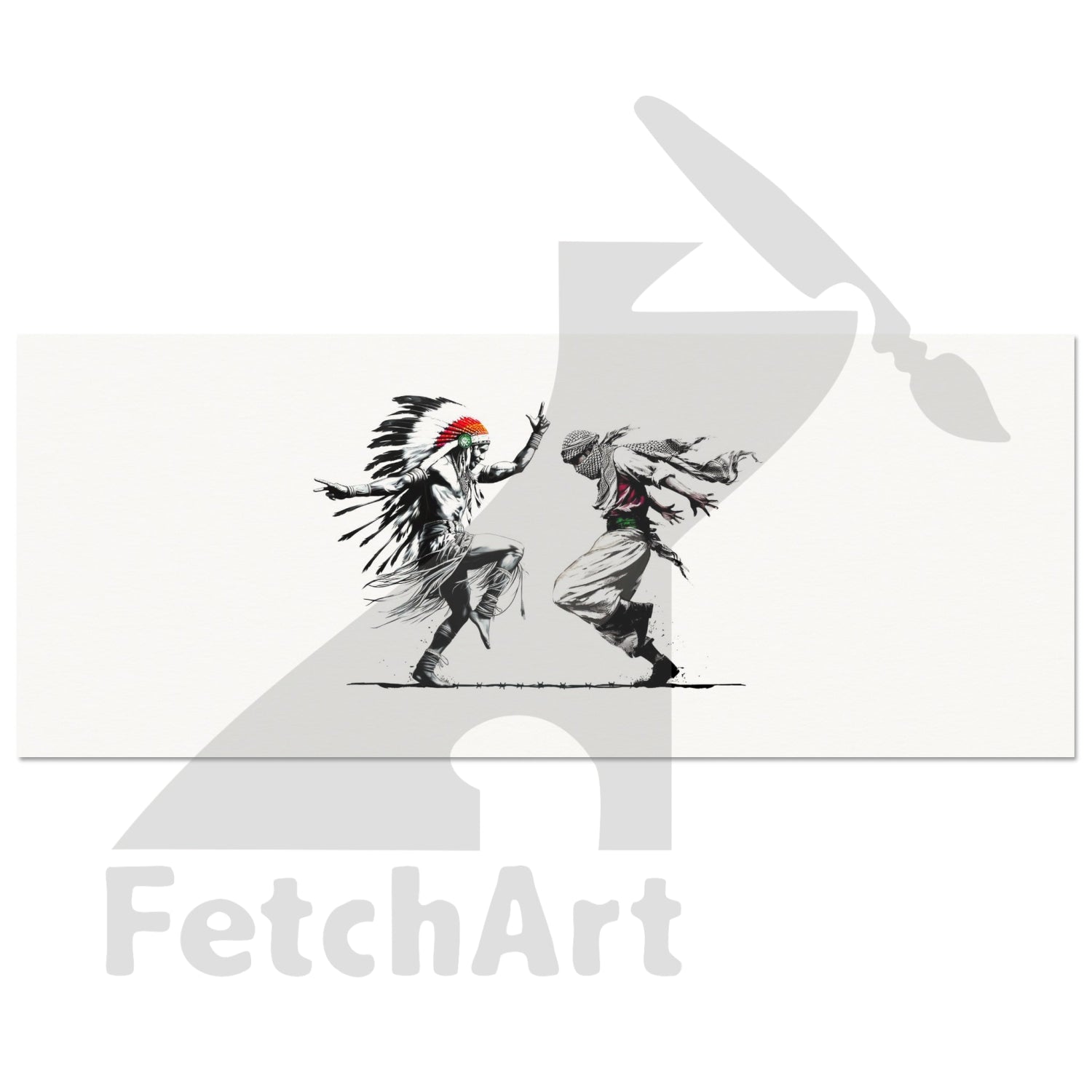 Museum-Quality Matte Paper Poster-Men-Freedom Dance 20X50 Cm / 8X20 Print Material