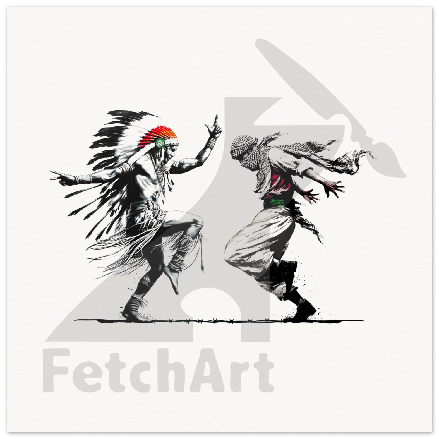 Museum-Quality Matte Paper Poster-Men-Freedom Dance 30X30 Cm / 12X12 Print Material