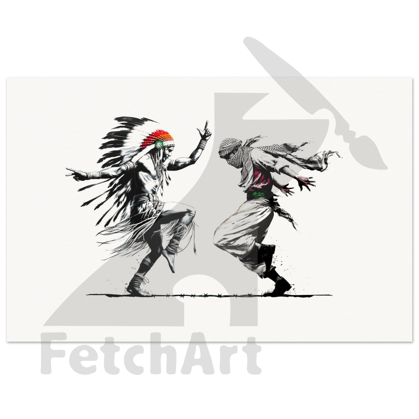 Museum-Quality Matte Paper Poster-Men-Freedom Dance 28X43 Cm / Xl (11X17) Print Material