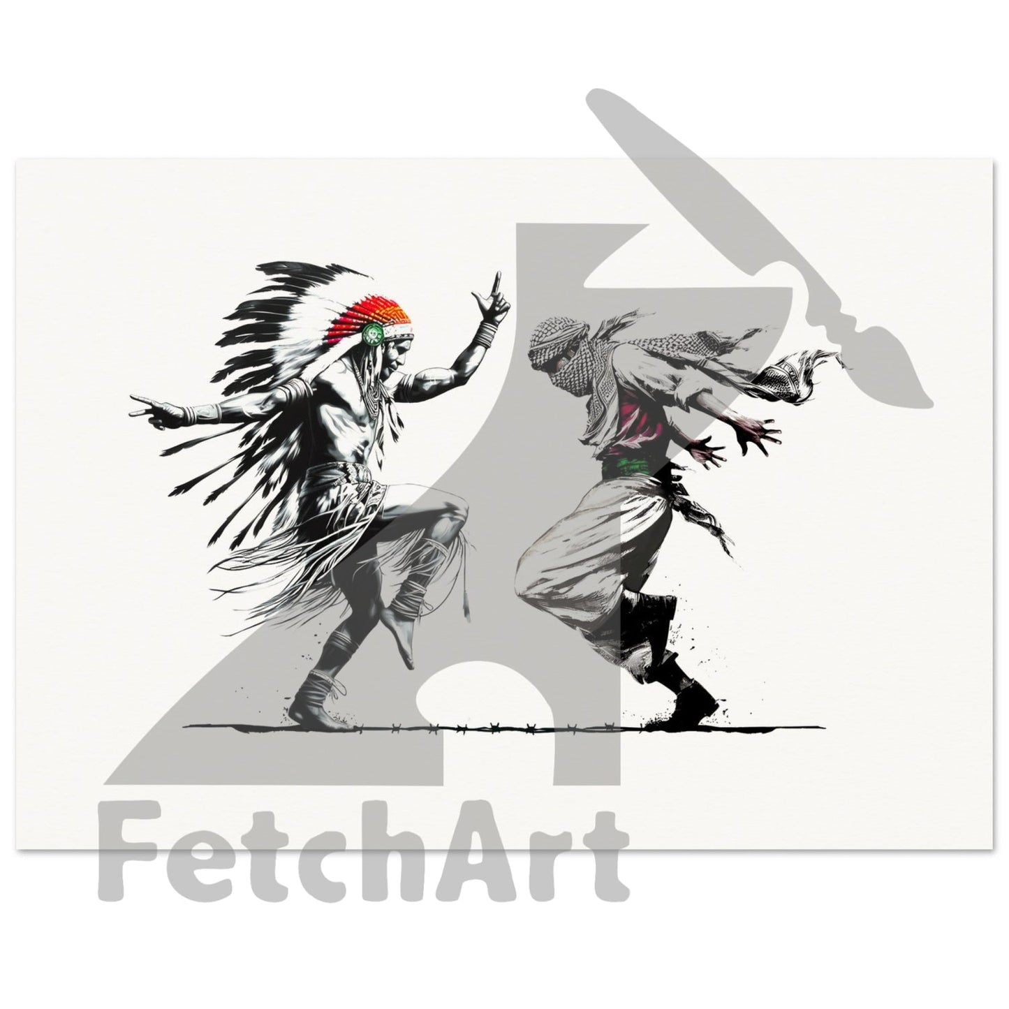 Museum-Quality Matte Paper Poster-Men-Freedom Dance A3 (29.7 X 42 Cm) Print Material