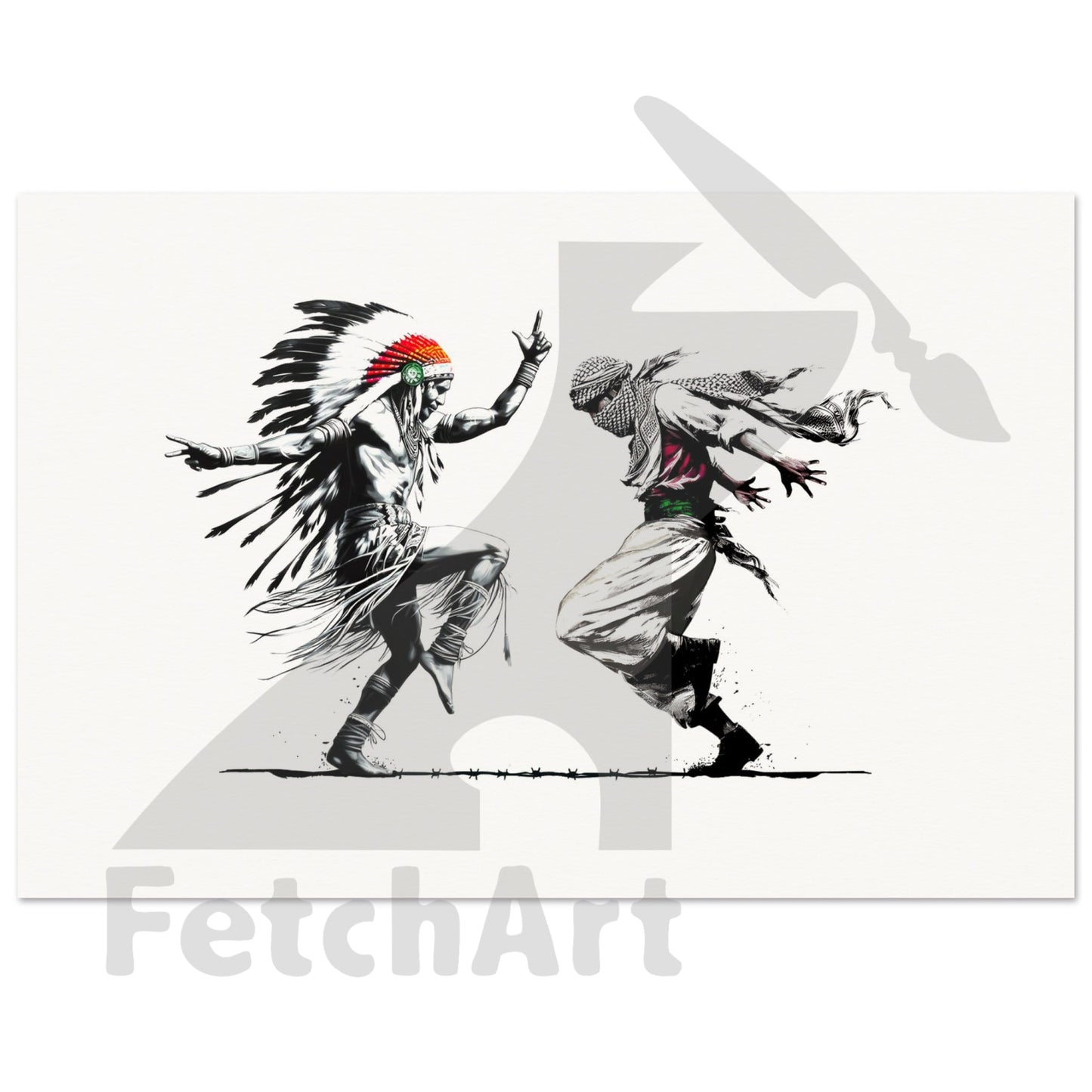 Museum-Quality Matte Paper Poster-Men-Freedom Dance 40X60 Cm / 16X24 Print Material