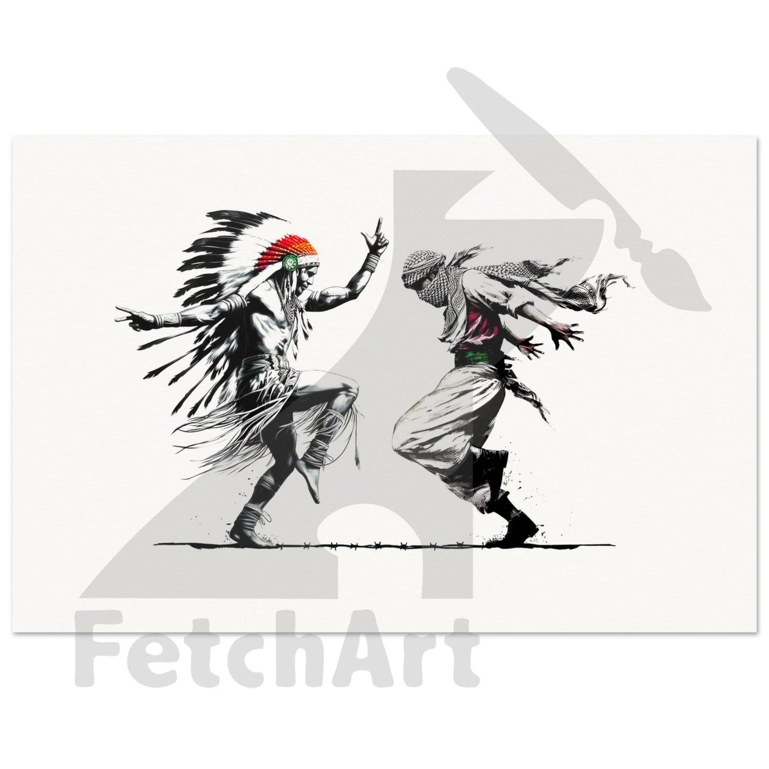 Museum-Quality Matte Paper Poster-Men-Freedom Dance 30X45 Cm / 12X18 Print Material