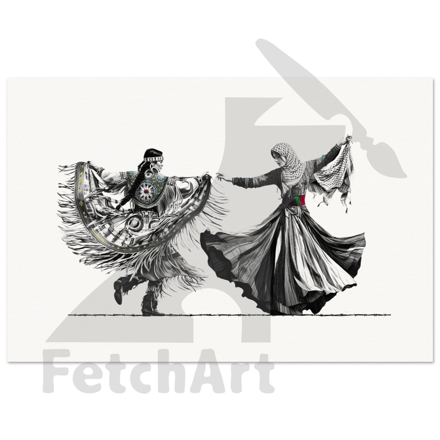 Museum-Quality Matte Paper Poster-Women-Freedom Dance 40X60 Cm / 16X24 Print Material