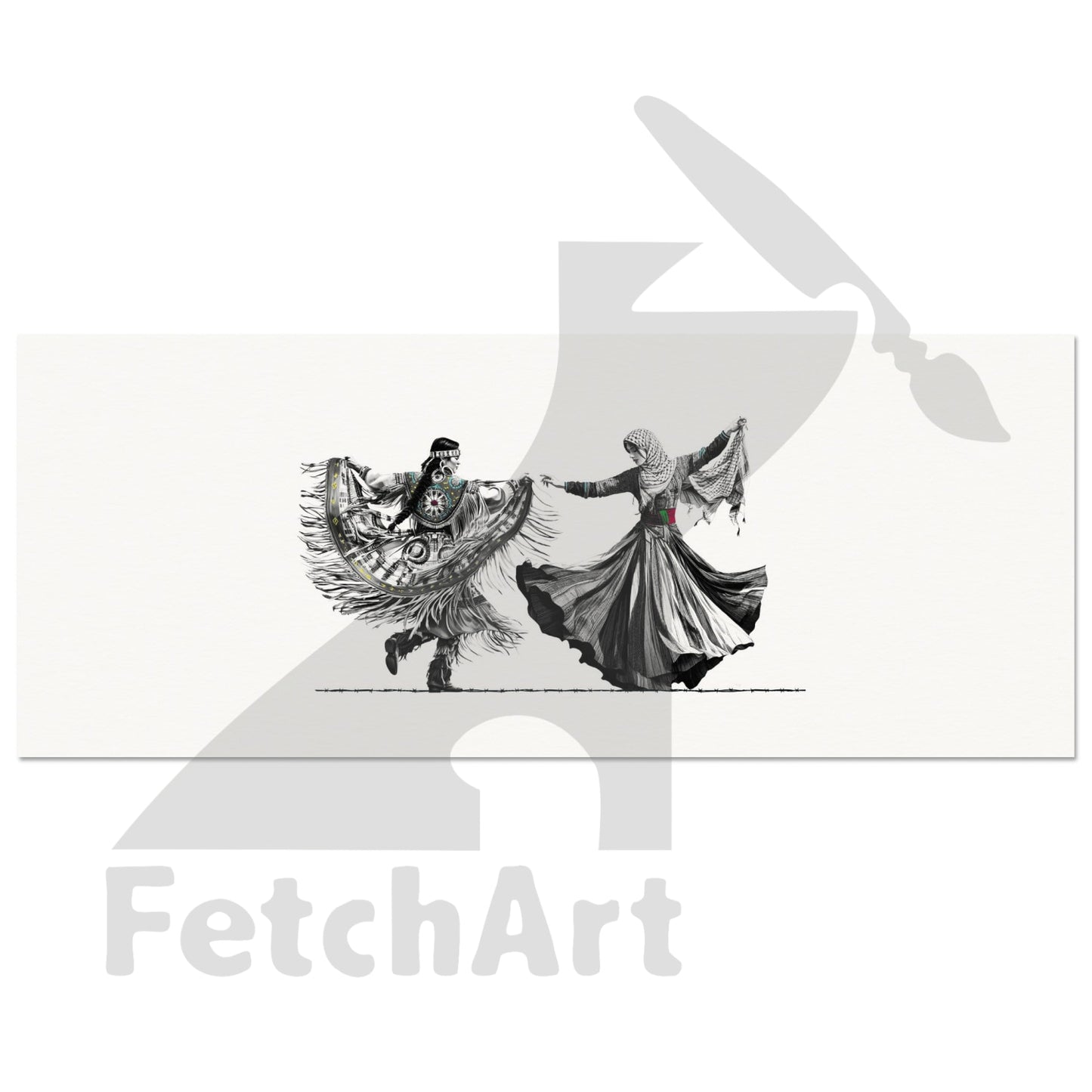 Museum-Quality Matte Paper Poster-Women-Freedom Dance 20X50 Cm / 8X20 Print Material