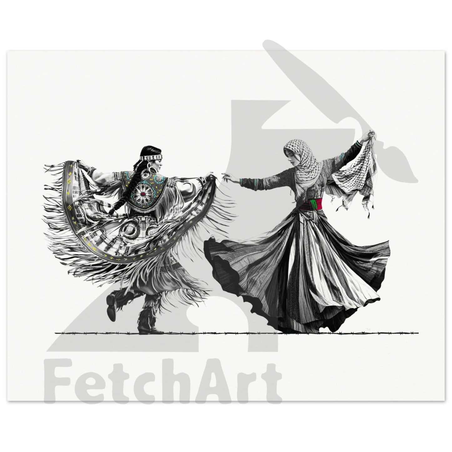 Museum-Quality Matte Paper Poster-Women-Freedom Dance 40X50 Cm / 16X20 Print Material