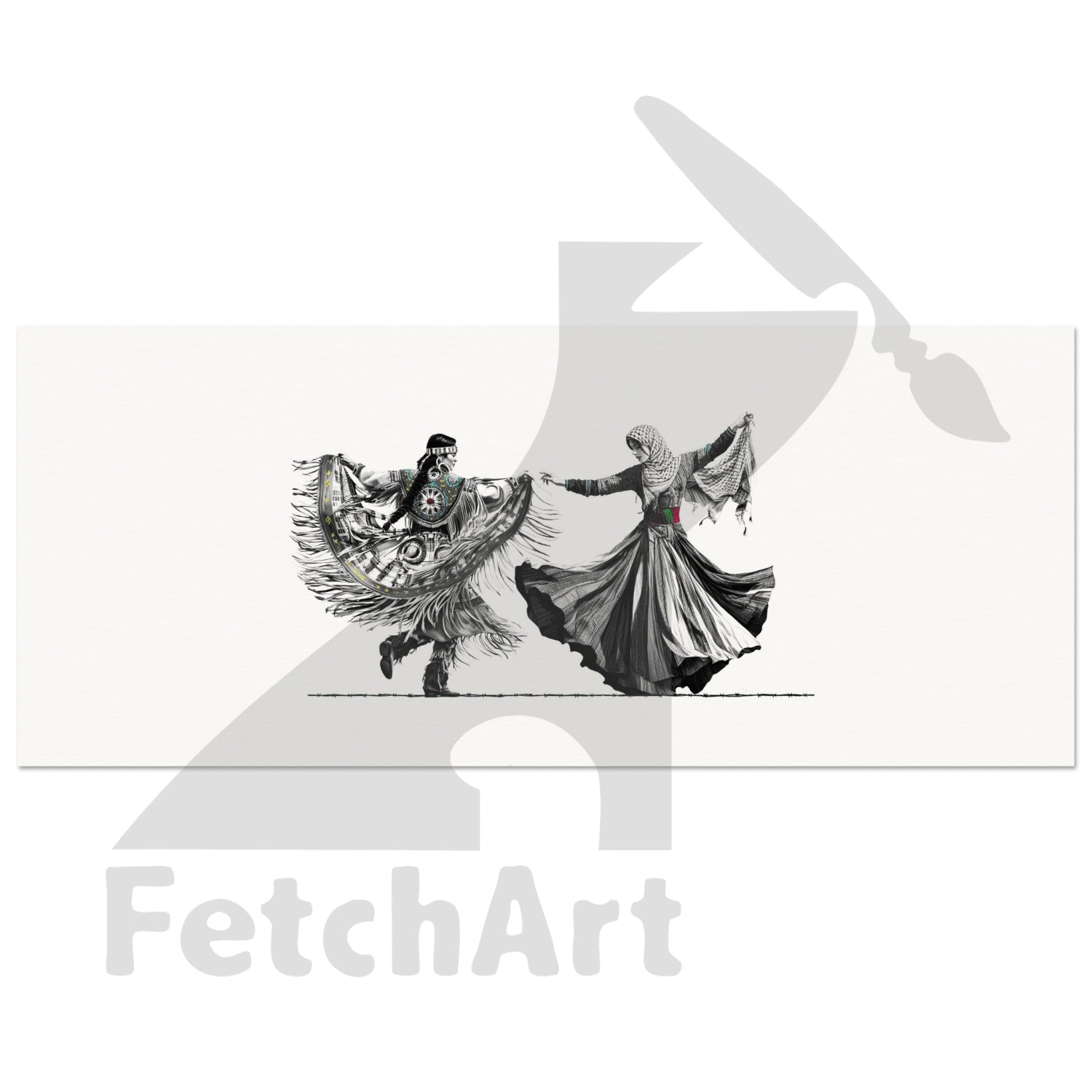 Museum-Quality Matte Paper Poster-Women-Freedom Dance 25X60 Cm / 10X24 Print Material