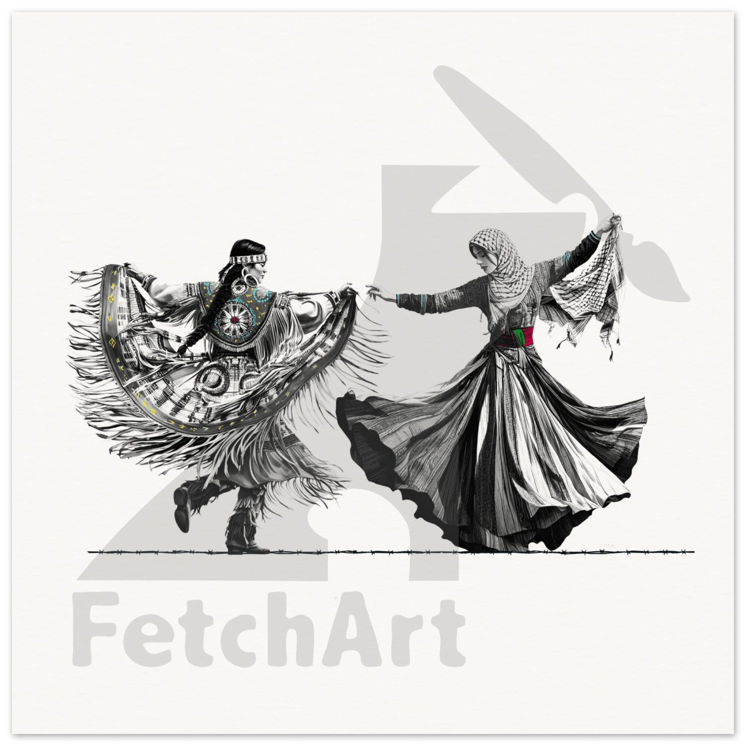 Museum-Quality Matte Paper Poster-Women-Freedom Dance 30X30 Cm / 12X12 Print Material