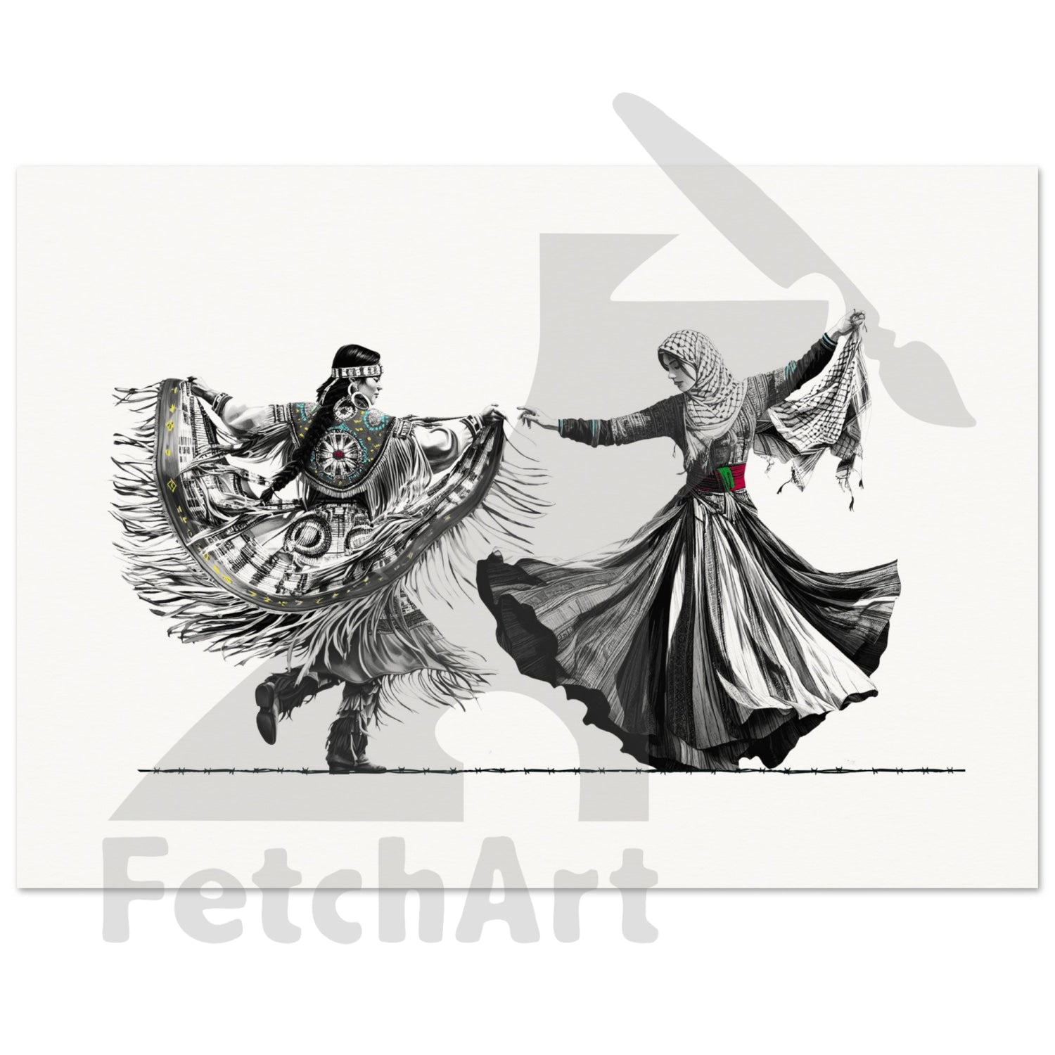 Museum-Quality Matte Paper Poster-Women-Freedom Dance A3 (29.7 X 42 Cm) Print Material