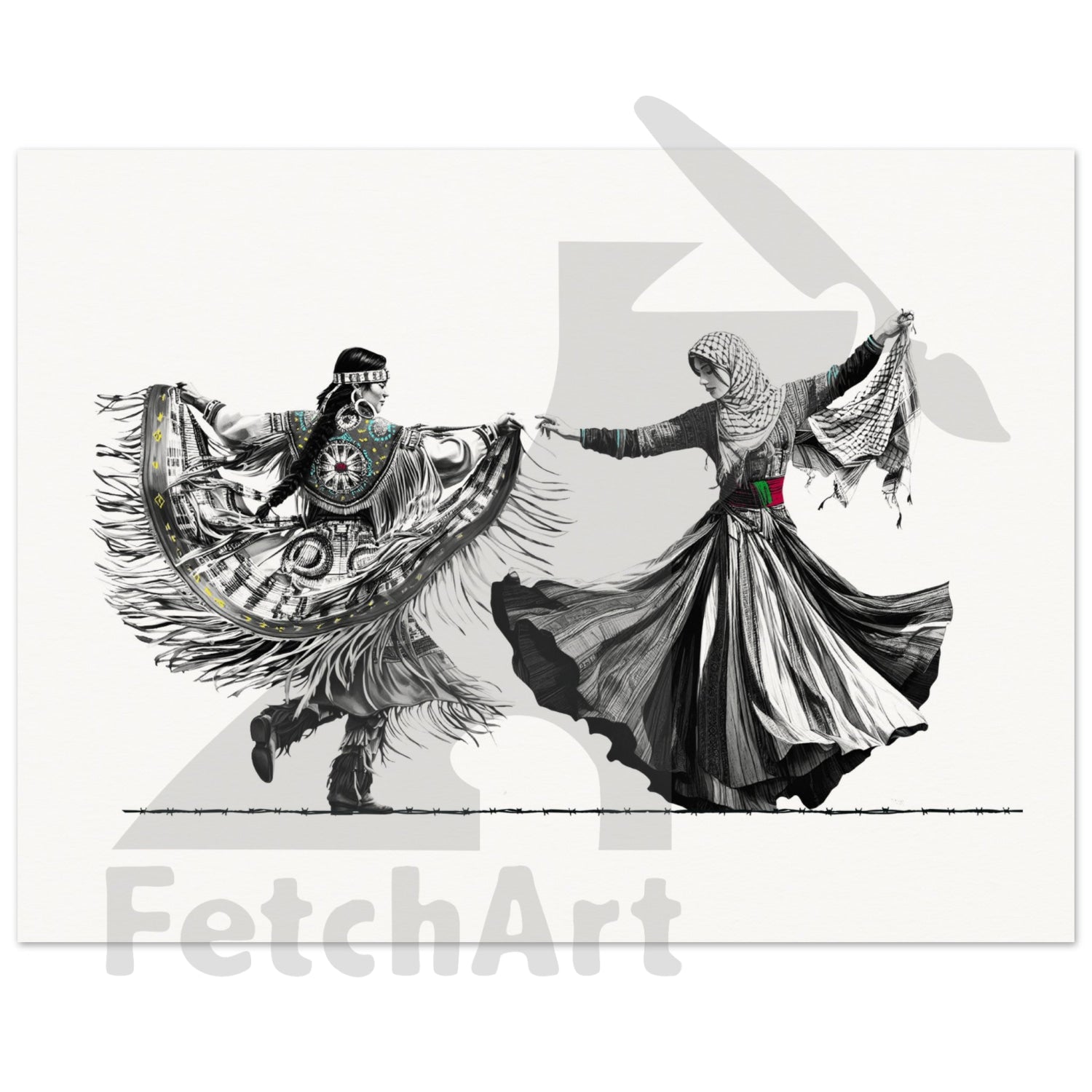 Museum-Quality Matte Paper Poster-Women-Freedom Dance 15X20 Cm / 6X8 Print Material