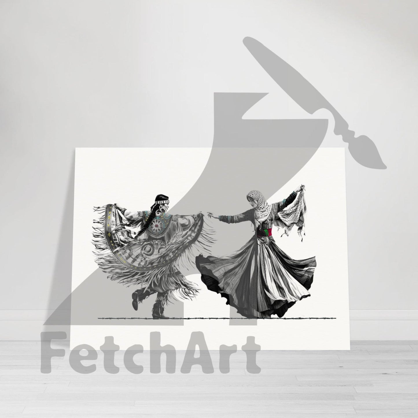 Museum-Quality Matte Paper Poster-Women-Freedom Dance Print Material