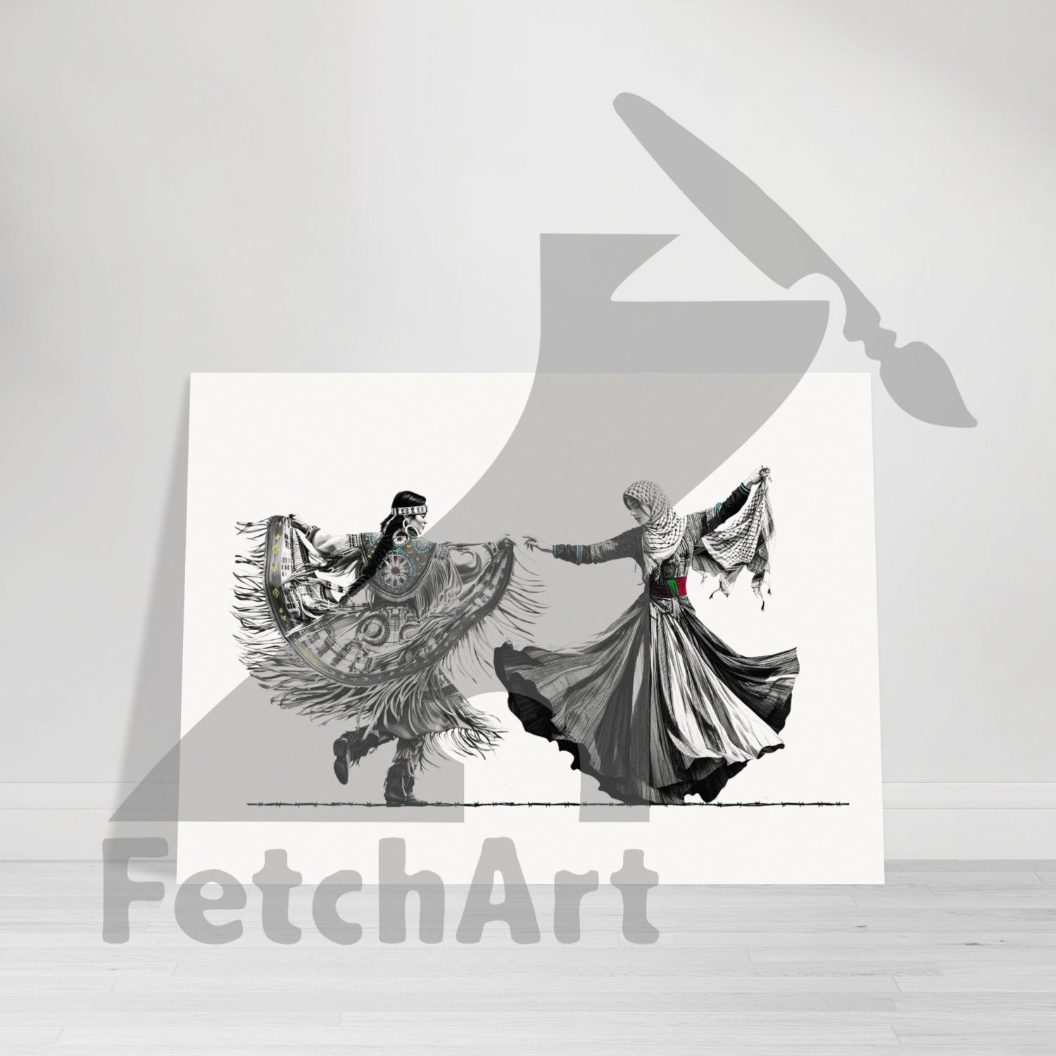 Museum-Quality Matte Paper Poster-Women-Freedom Dance Print Material