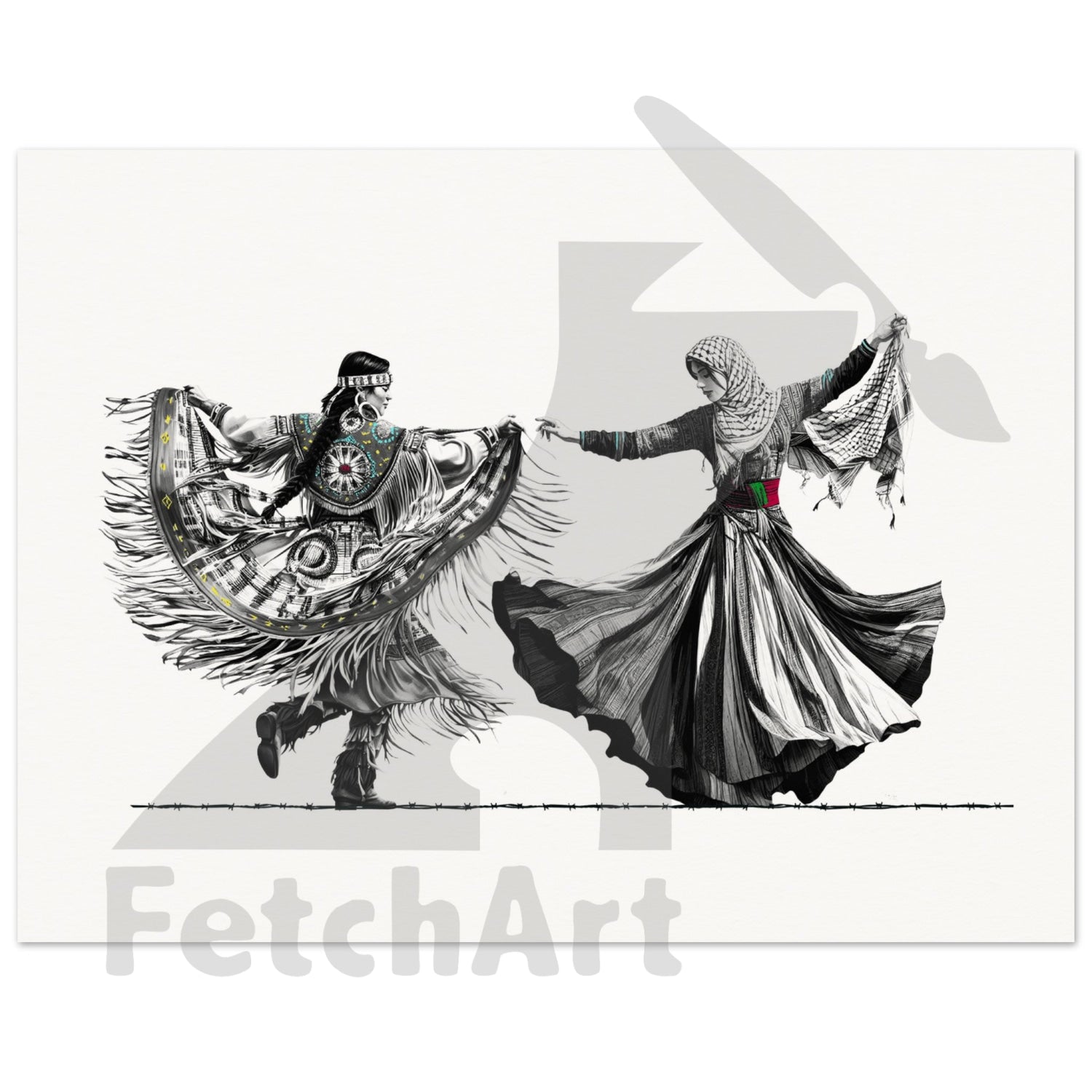 Museum-Quality Matte Paper Poster-Women-Freedom Dance 30X40 Cm / 12X16 Print Material