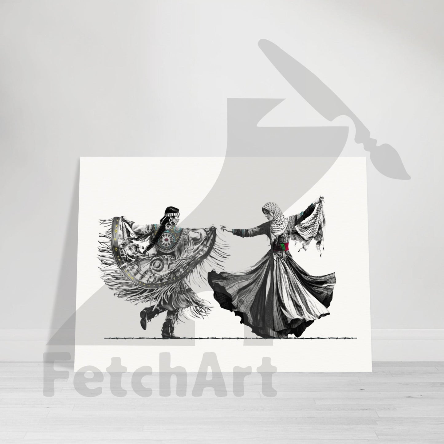 Museum-Quality Matte Paper Poster-Women-Freedom Dance Print Material