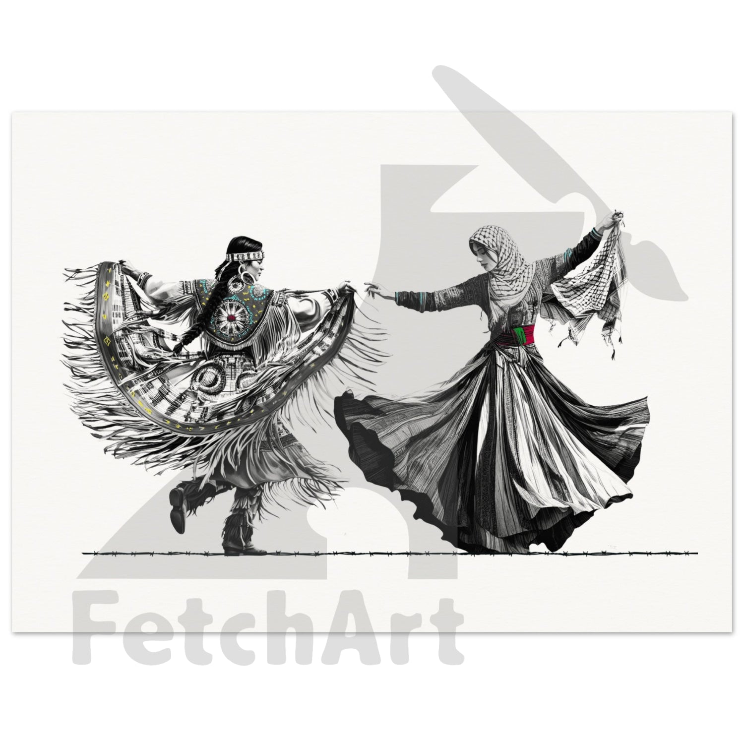 Museum-Quality Matte Paper Poster-Women-Freedom Dance 13X18 Cm / 5X7 Print Material