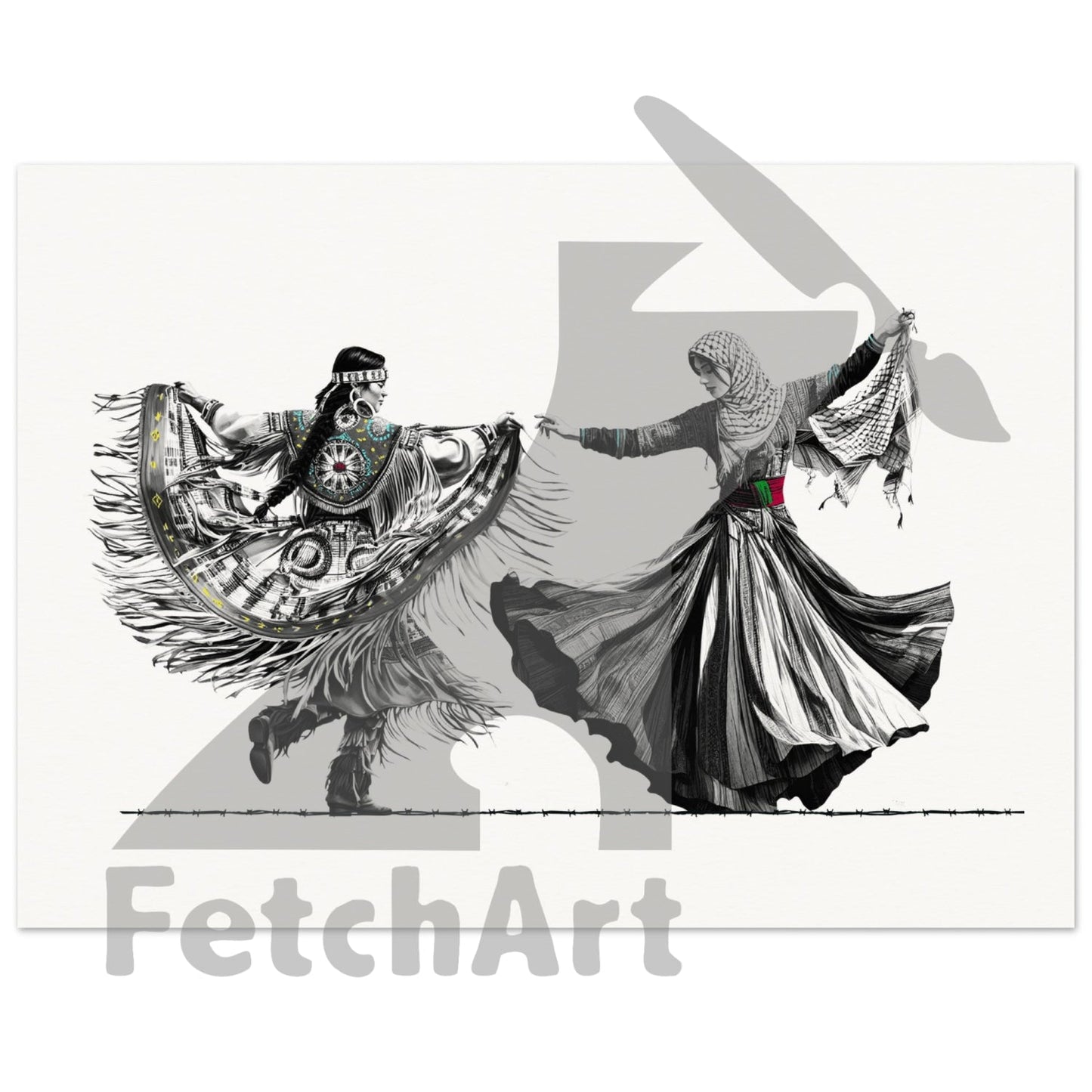 Museum-Quality Matte Paper Poster-Women-Freedom Dance 13X18 Cm / 5X7 Print Material
