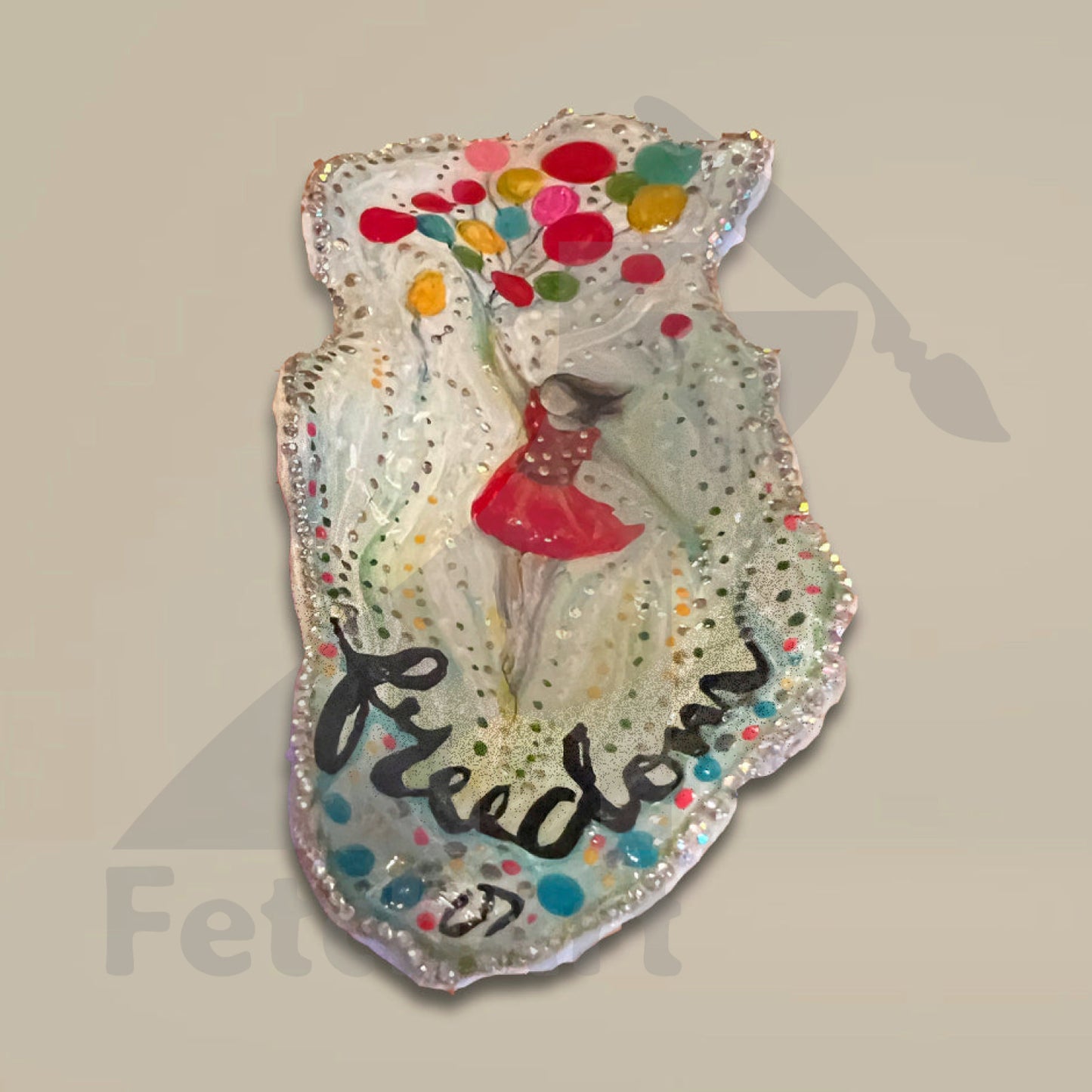 Northern Pacific collection hand painted seashell art (Single Piece) Bathroom Décor