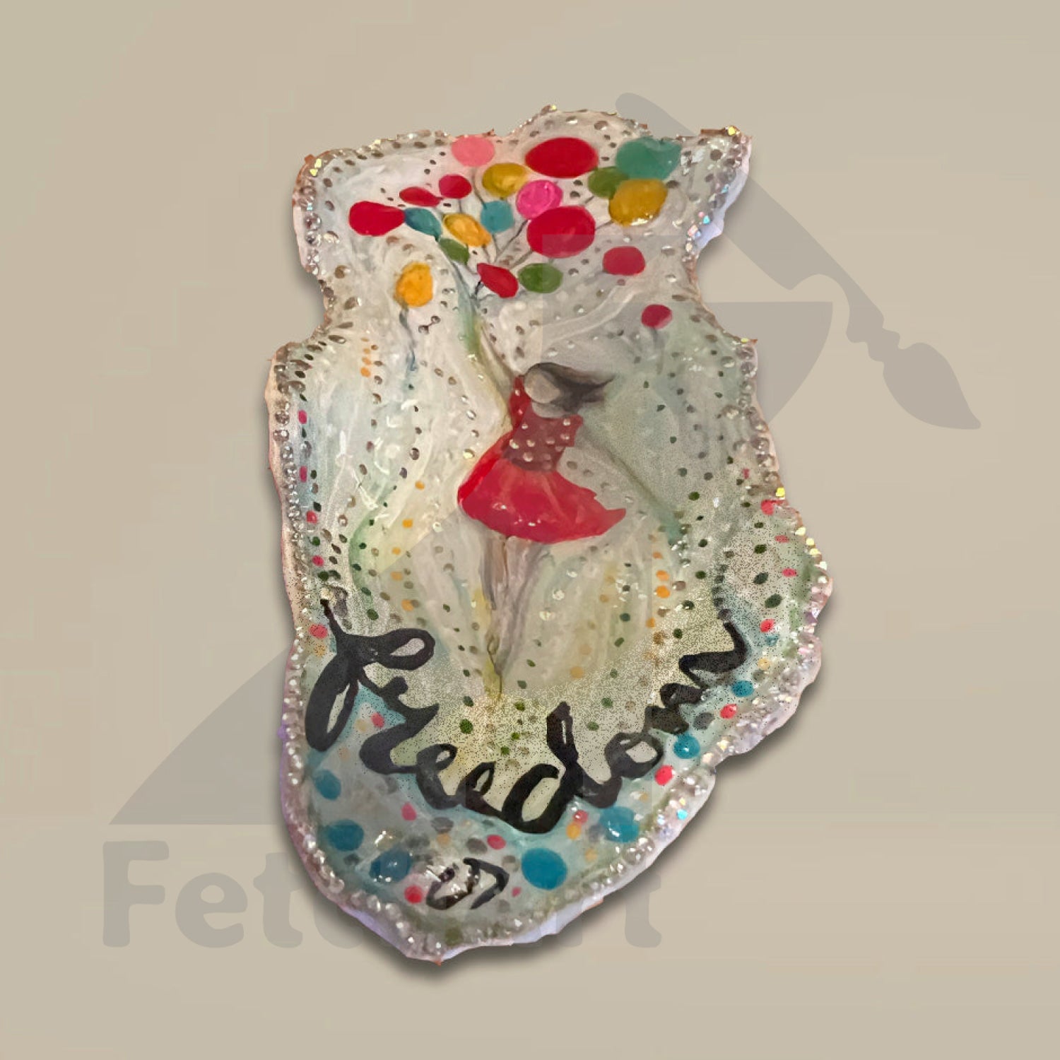 Northern Pacific collection hand painted seashell art (Single Piece) Bathroom Décor