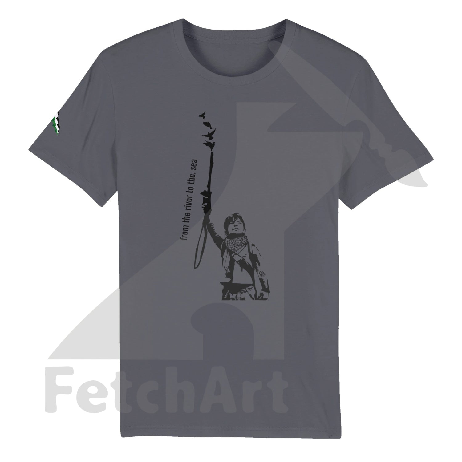 Organic Unisex Crewneck T-shirt-Peace it - Fetch Art