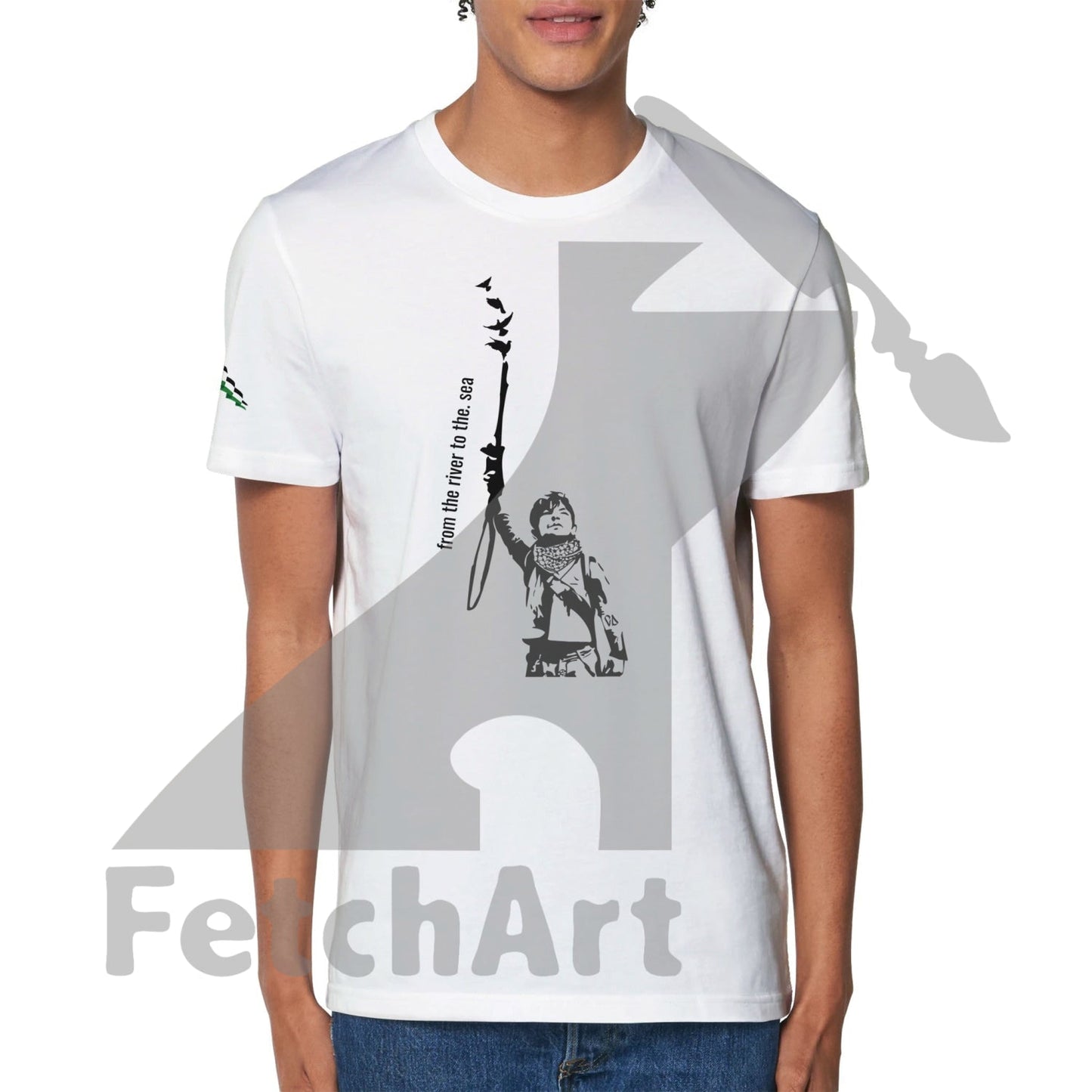 Organic Unisex Crewneck T-shirt-Peace it - Fetch Art