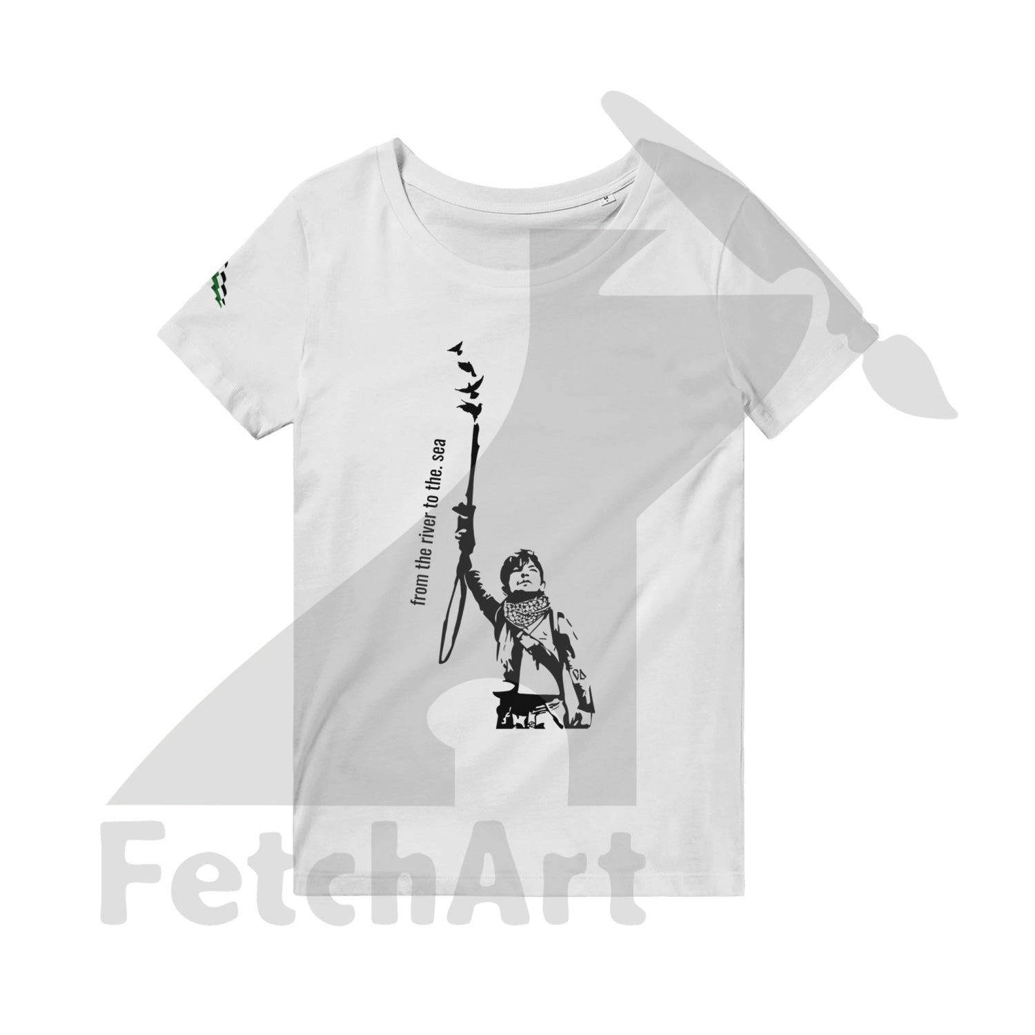 Organic Unisex Crewneck T-shirt-Peace it - Fetch Art