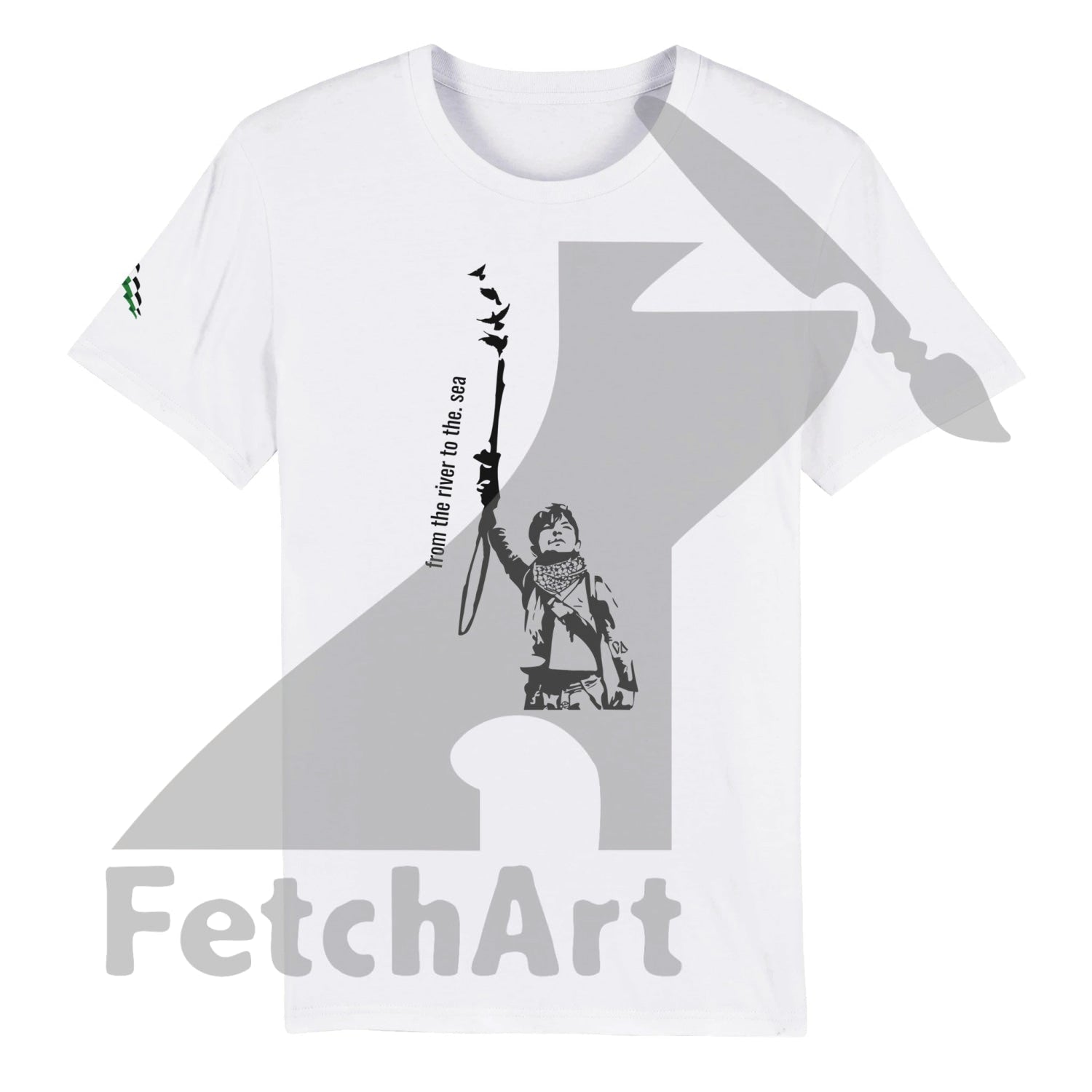 Organic Unisex Crewneck T-shirt-Peace it - Fetch Art