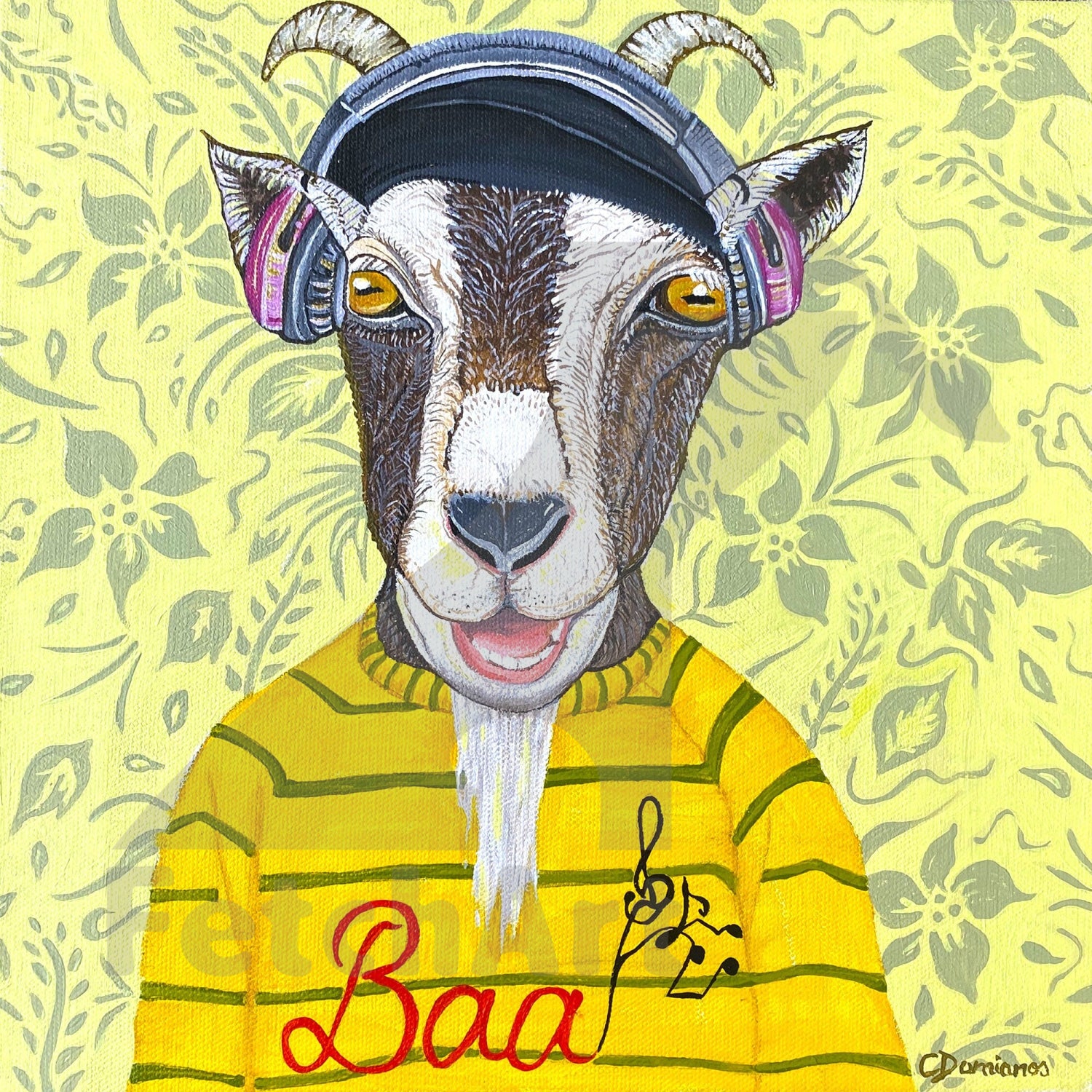 Goat Portrait Painting