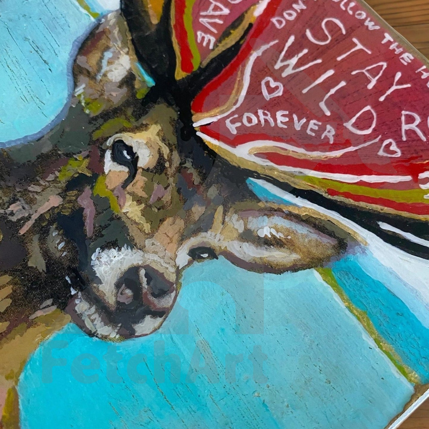 Close Up Look at the Deer Painting