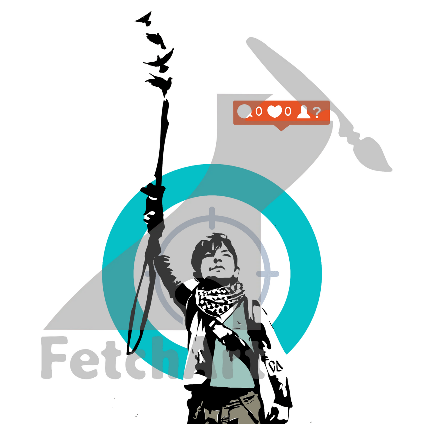 Premium Tote Bag: Eco-Friendly Empowering Graffiti Art Child in War - Carry Resilience & Hope - Fetch Art