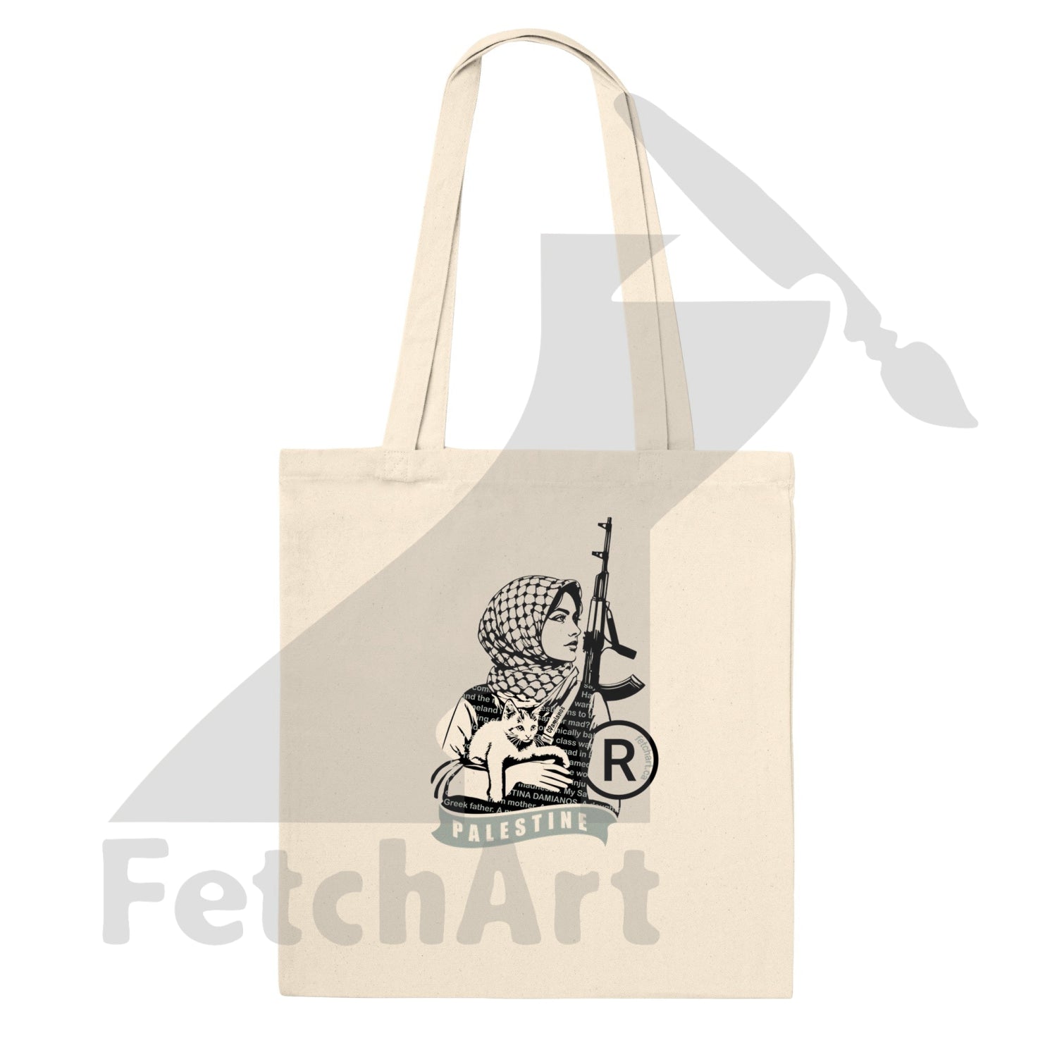 Premium Tote Bag-Lioness - Fetch Art
