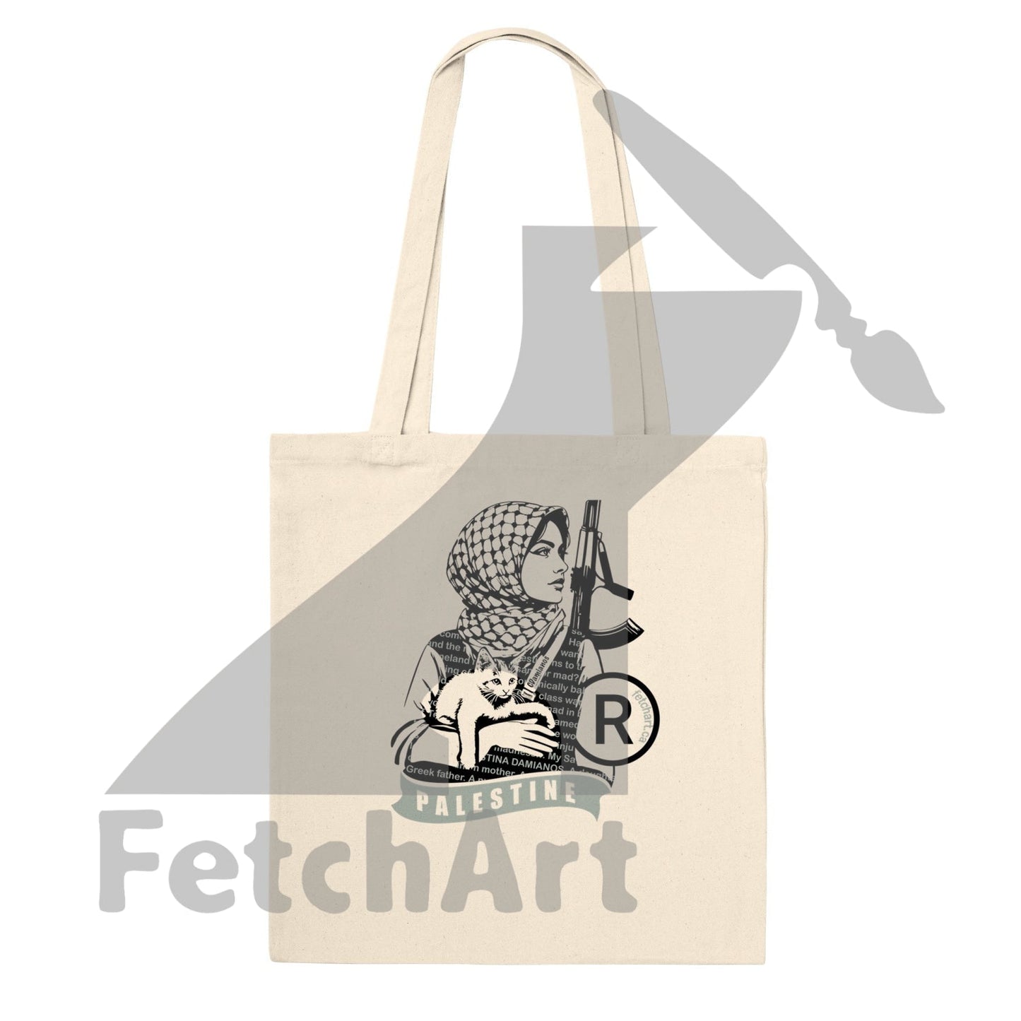 Premium Tote Bag-Lioness - Fetch Art