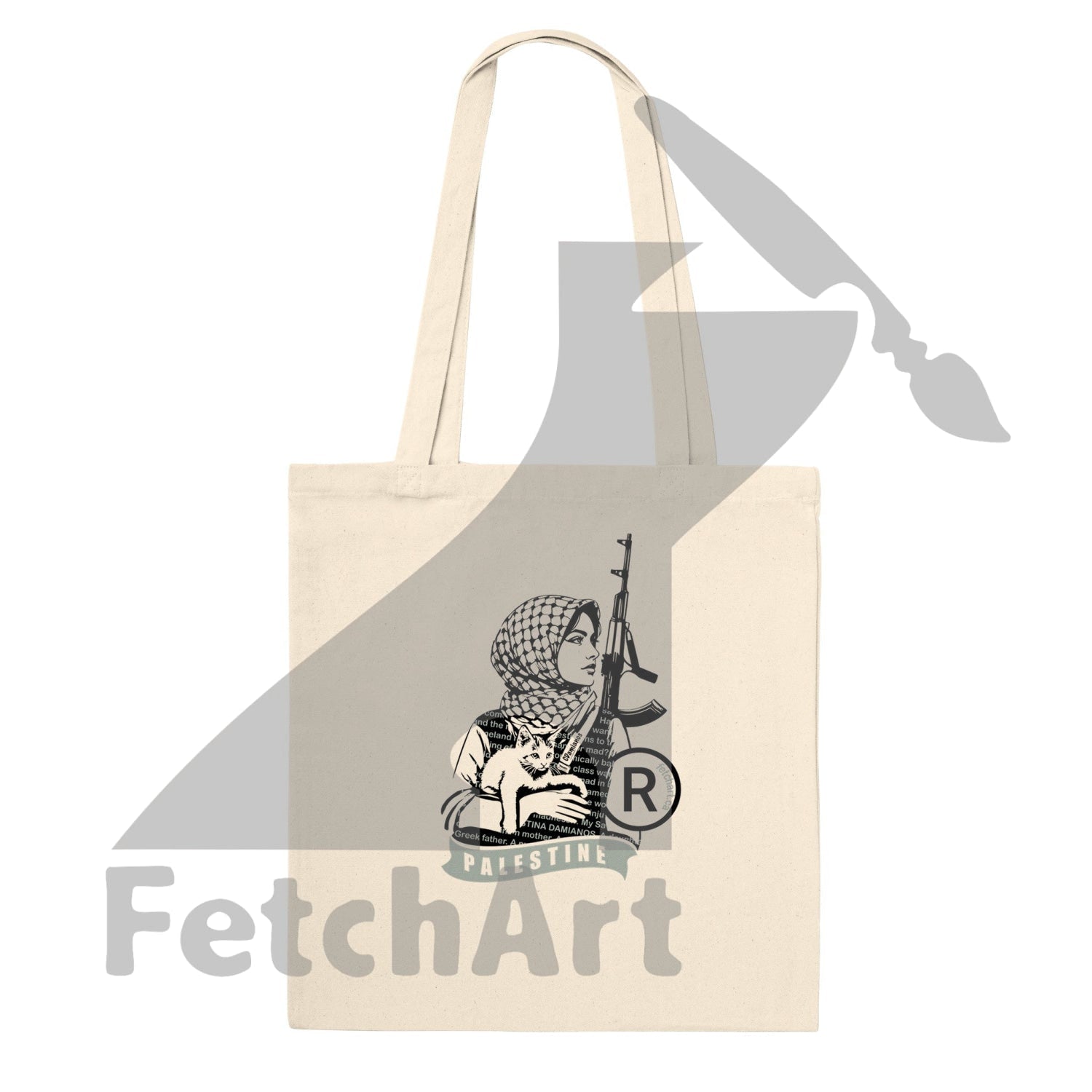 Premium Tote Bag-Lioness - Fetch Art
