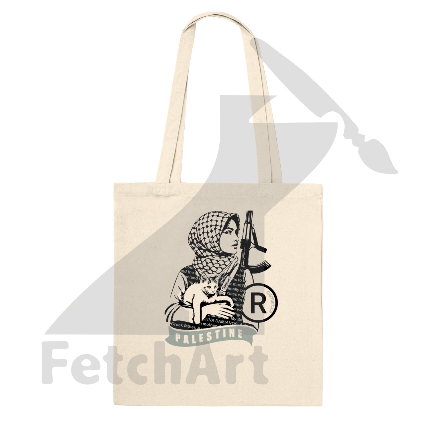 Premium Tote Bag-Lioness - Fetch Art