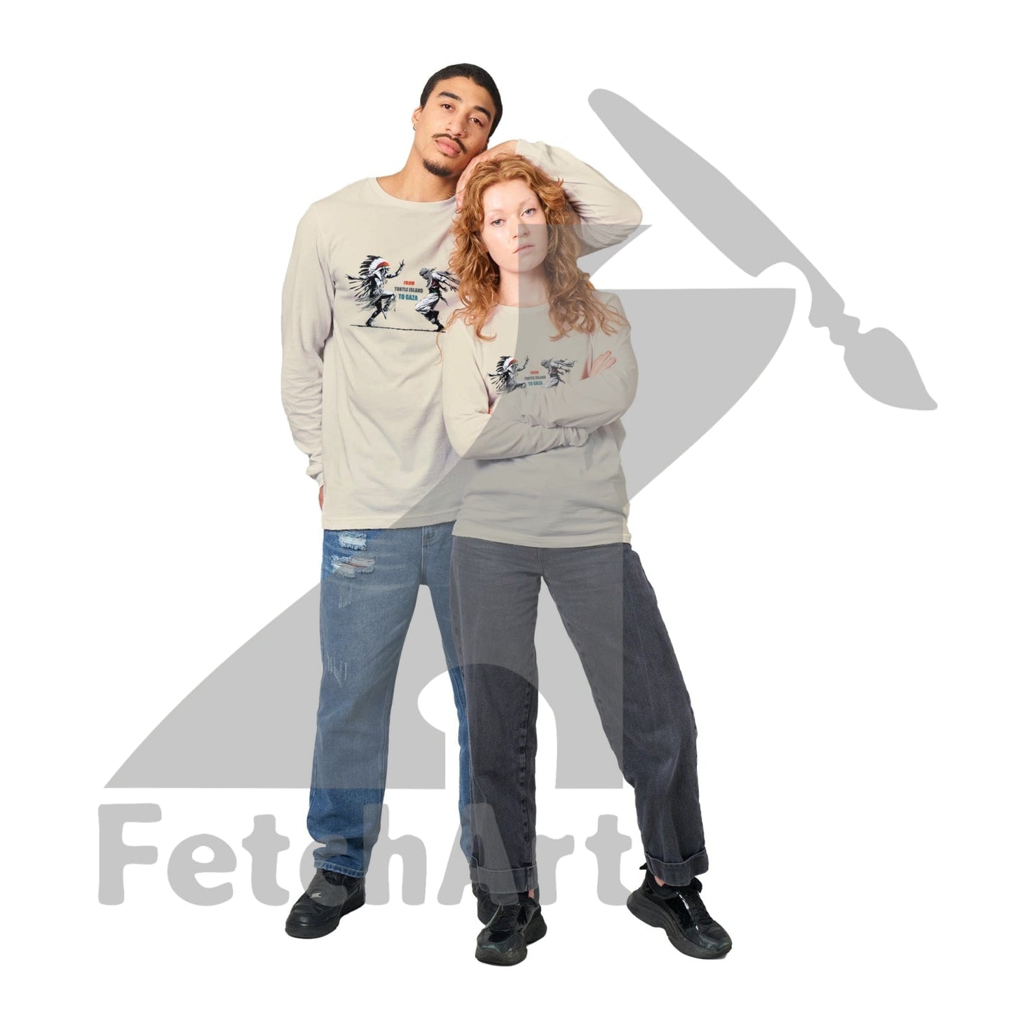 Premium Unisex Longsleeve Freedom Dance T-shirt - Fetch Art