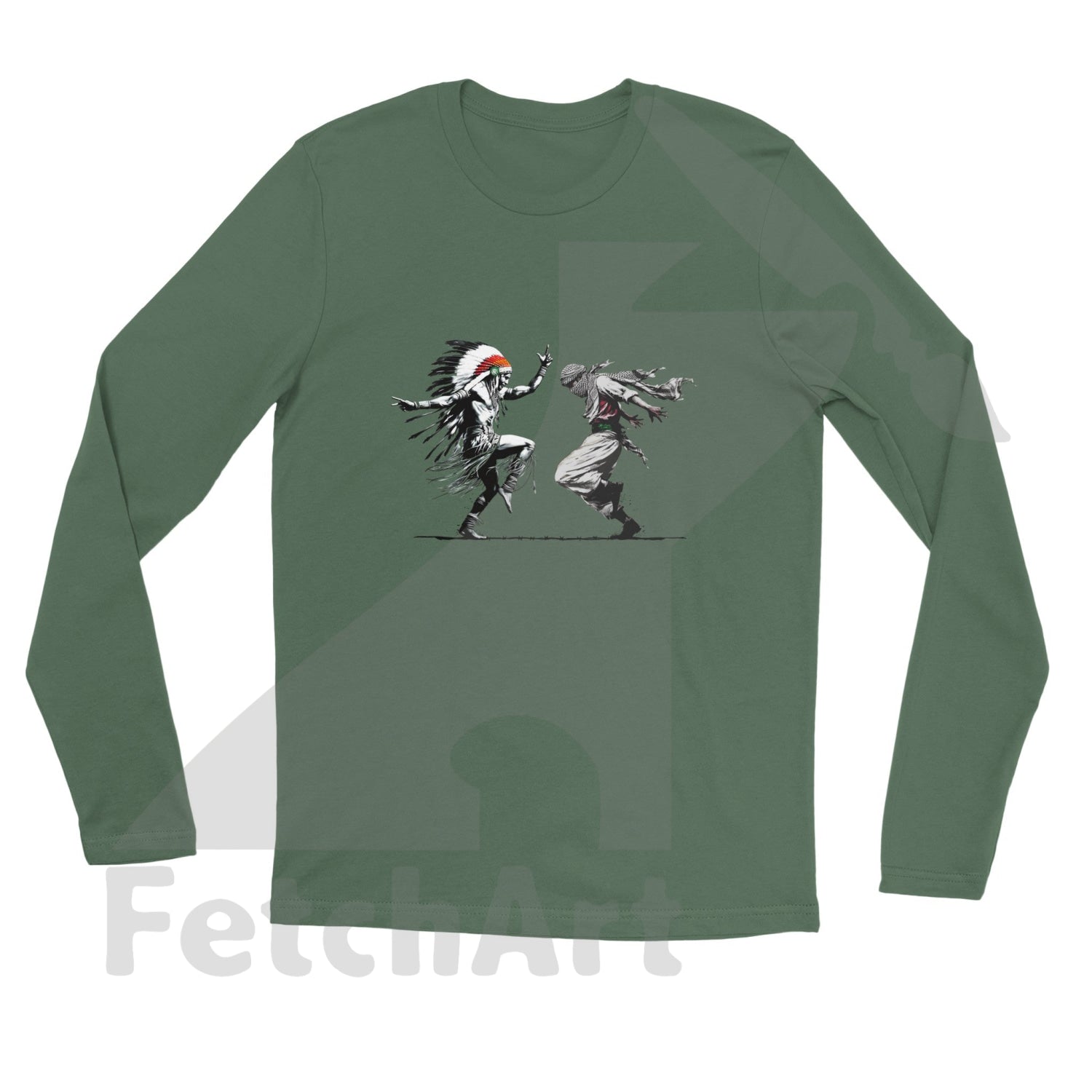 Premium Unisex Longsleeve Freedom Dance T-shirt - Fetch Art