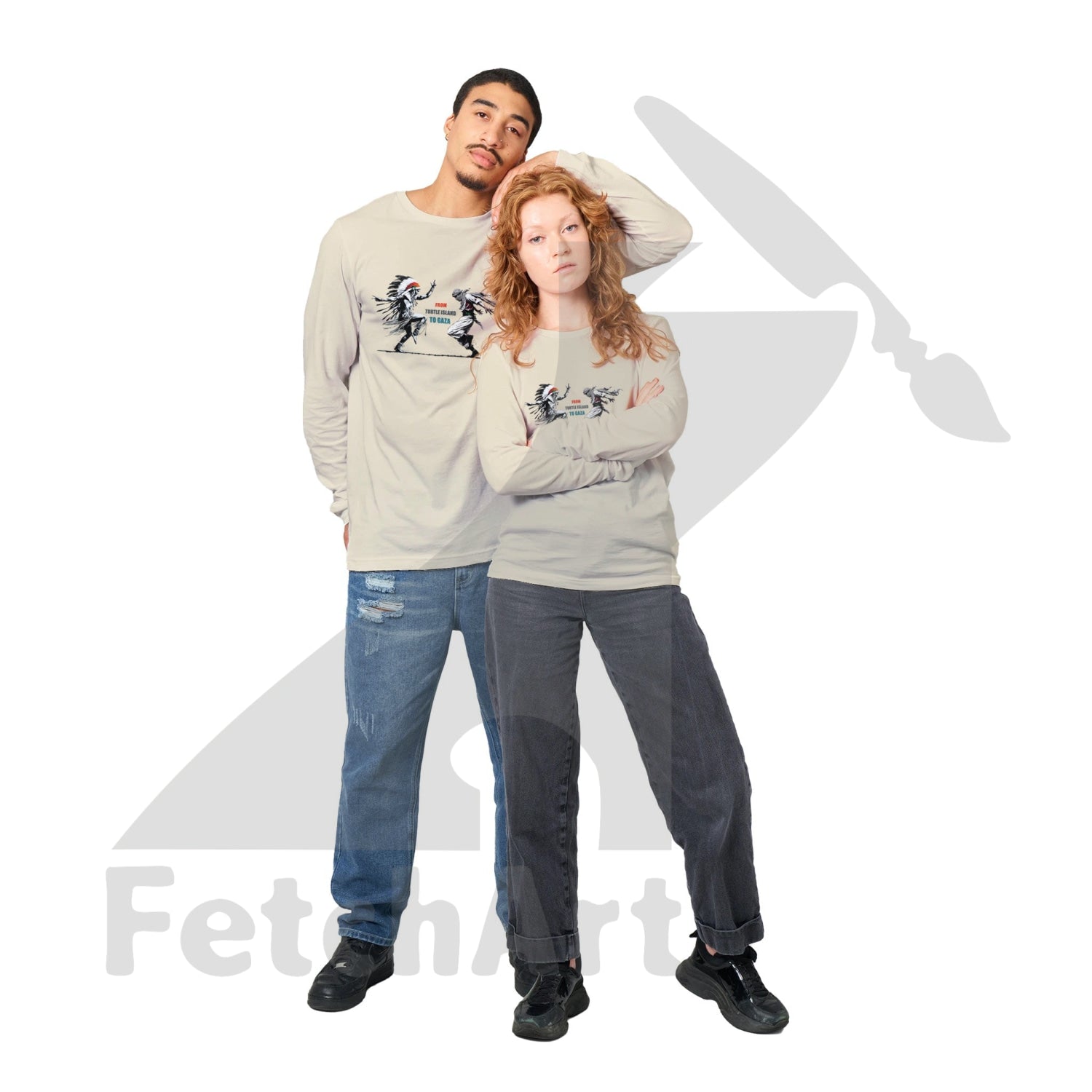 Premium Unisex Longsleeve Freedom Dance T-shirt - Fetch Art