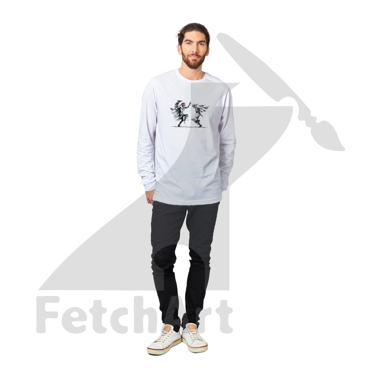 Premium Unisex Longsleeve Freedom Dance T-shirt - Fetch Art