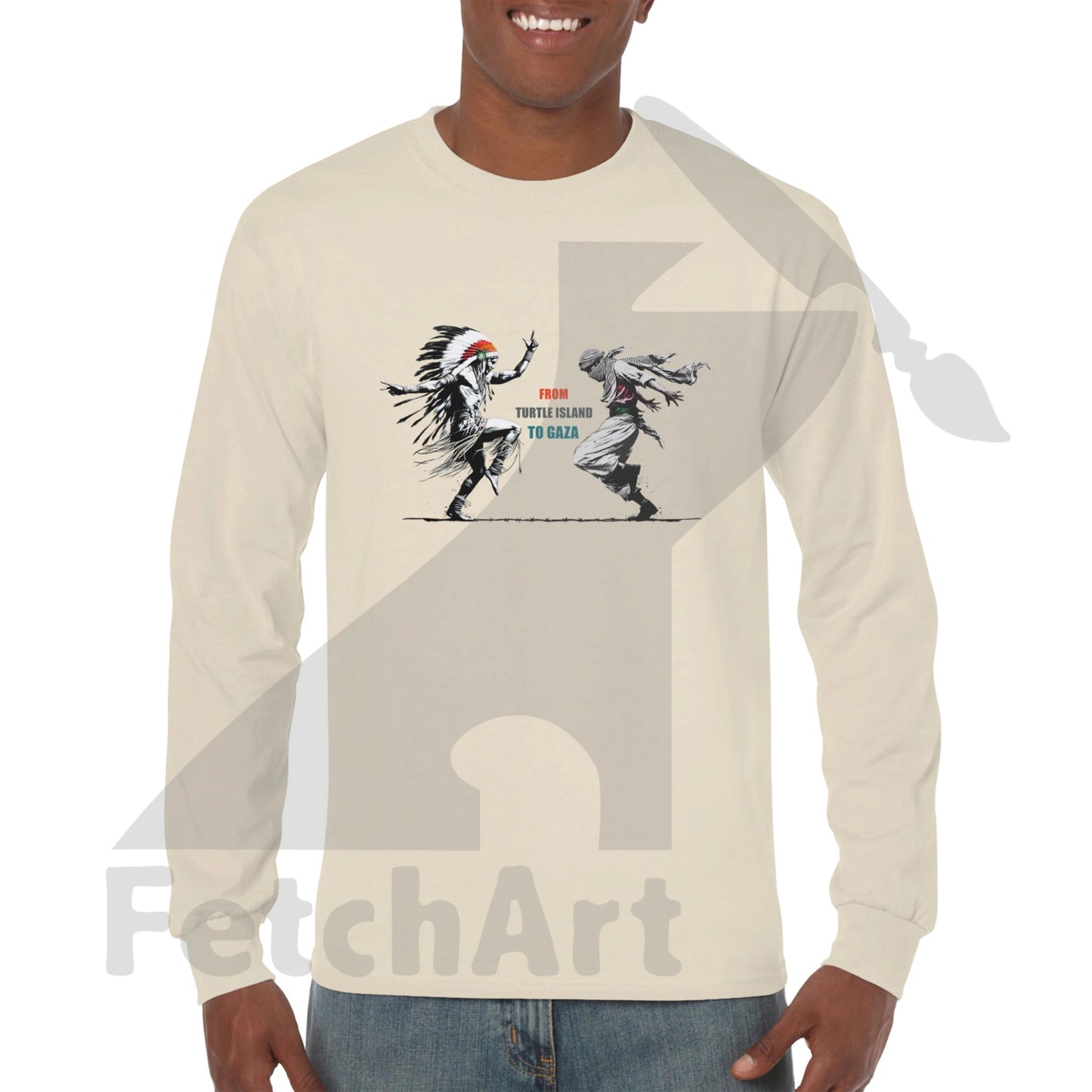 Premium Unisex Longsleeve Freedom Dance T-shirt - Fetch Art