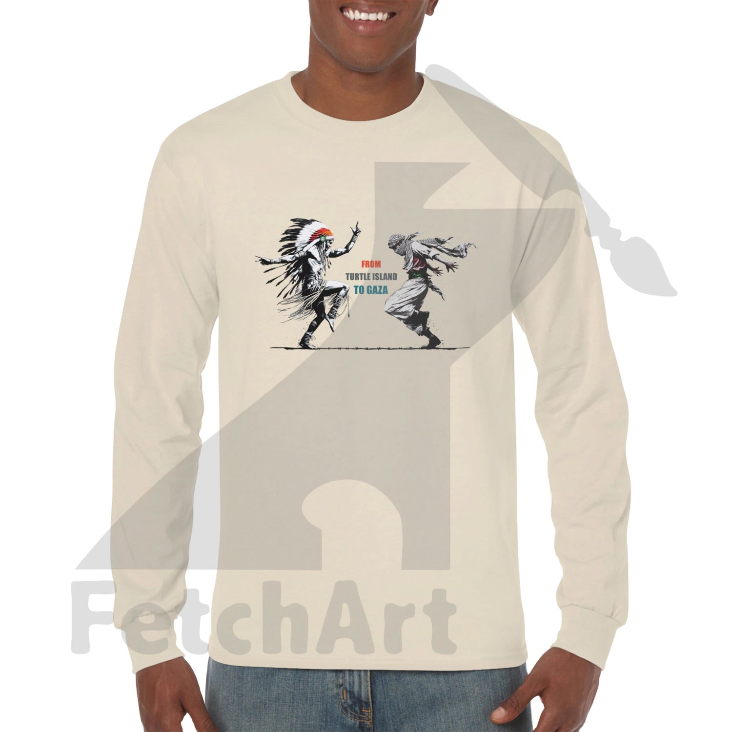 Premium Unisex Longsleeve Freedom Dance T-shirt - Fetch Art