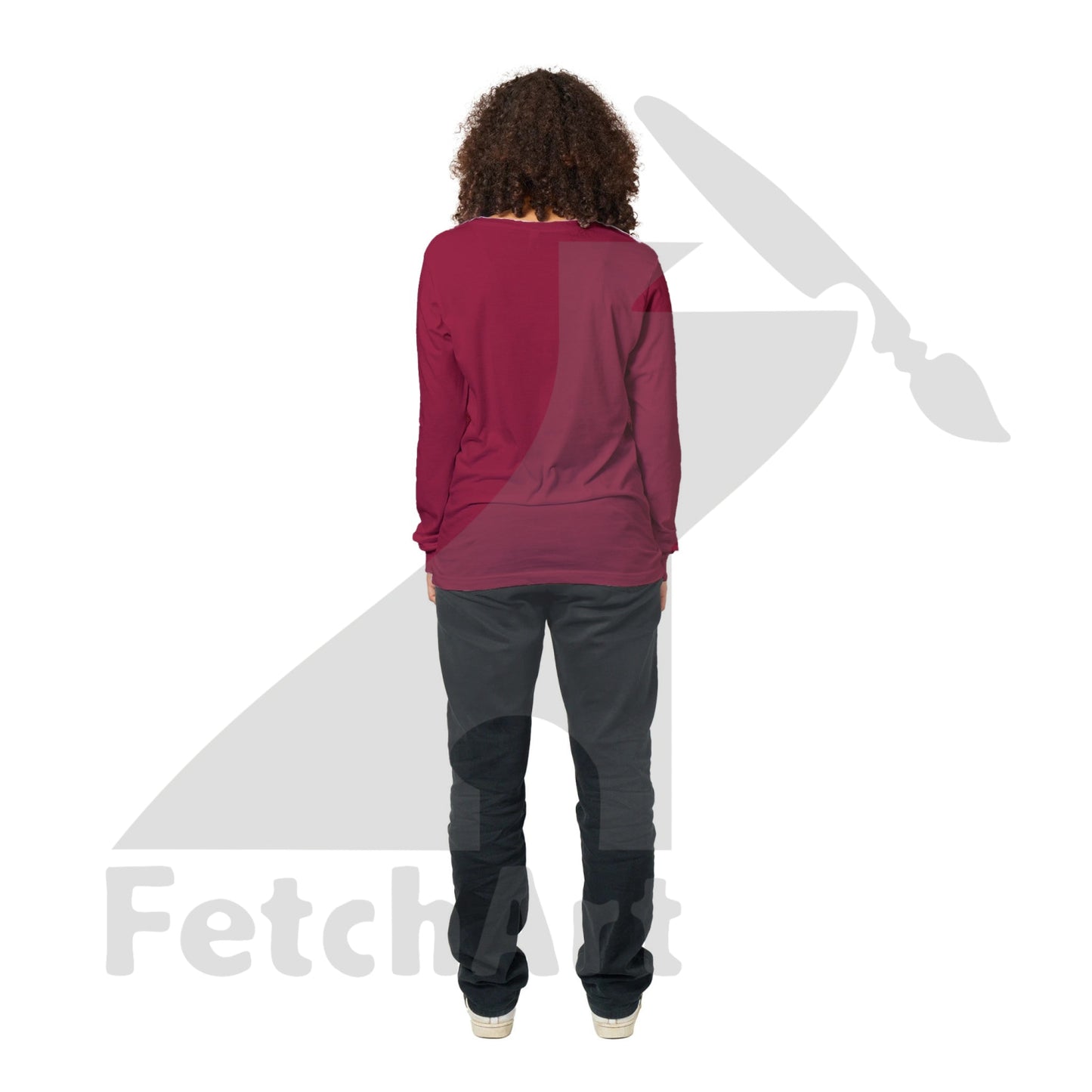 Premium Unisex Longsleeve T-Shirt-Female-Freedom Dance With In A Textured Granulated Gold Print