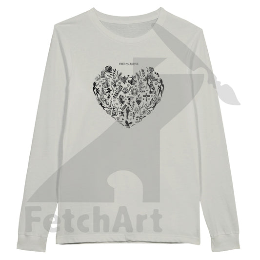 Premium unisex Heart longsleeve t-shirt wearable art