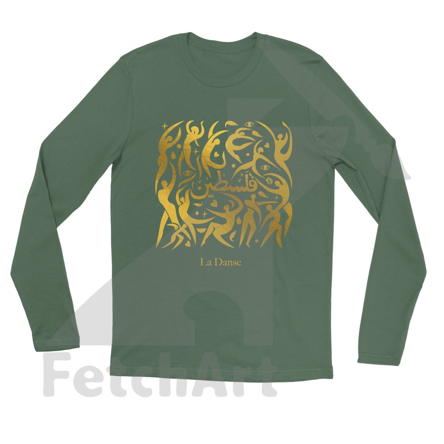 Premium Unisex Longsleeve T-Shirt-La Danse With Touch Of Gold Print Material