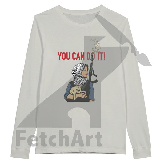 Premium unisex “You Can Do It” longsleeve t-shirt wearable art
