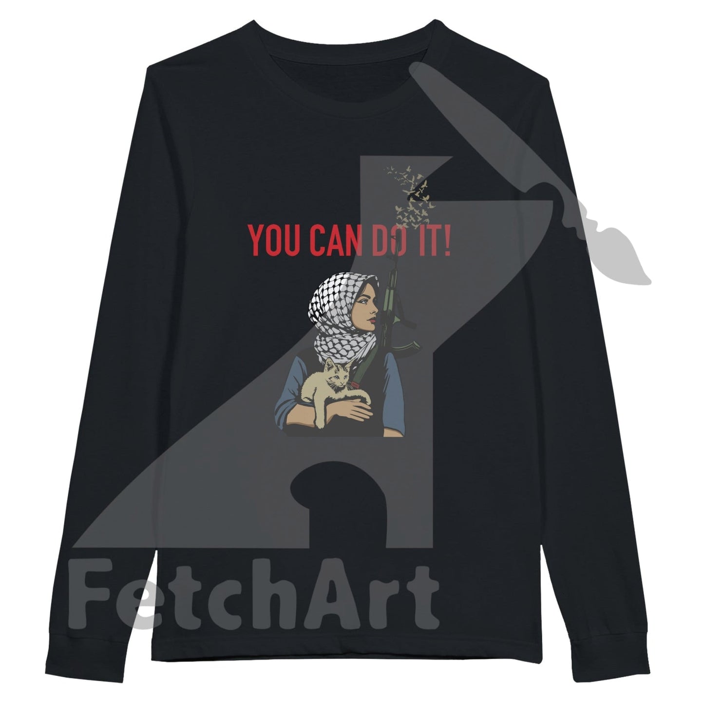 Premium unisex “You Can Do It” longsleeve t-shirt wearable art
