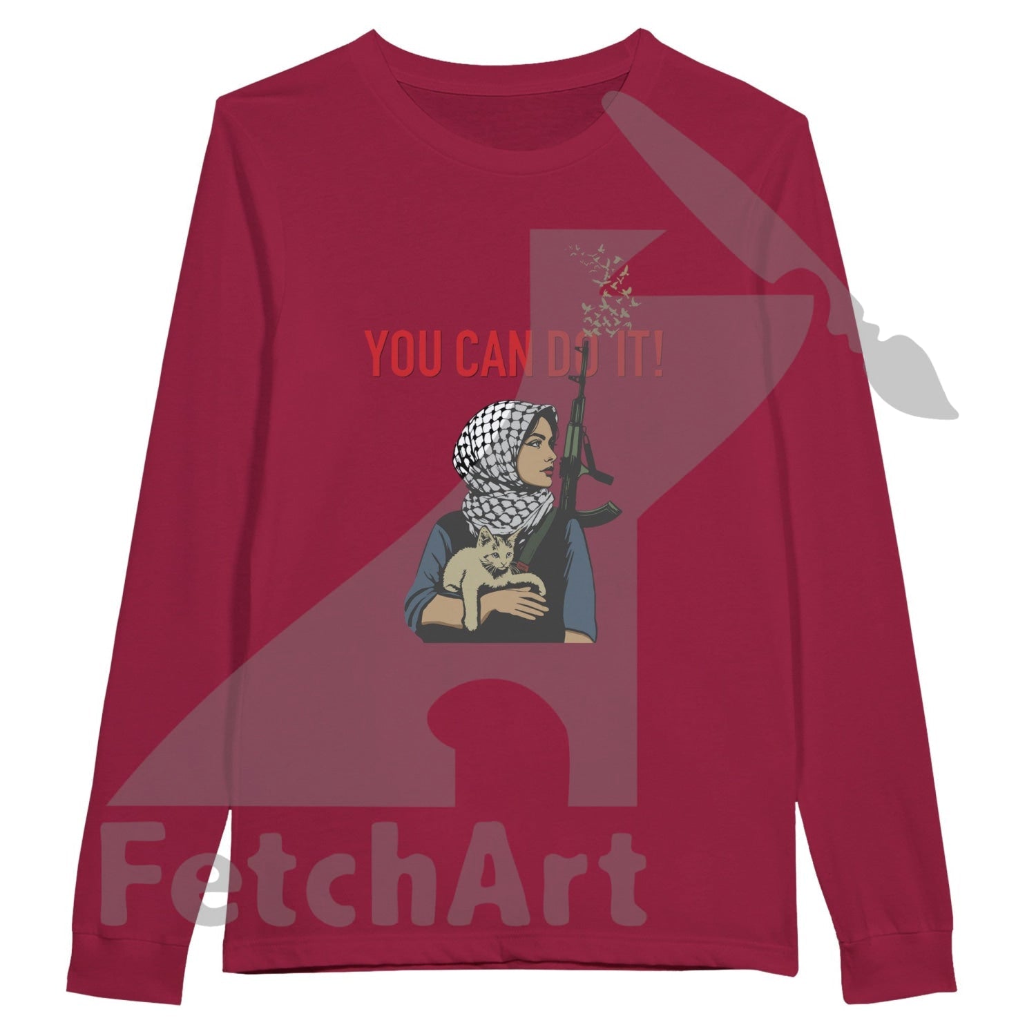 Premium unisex “You Can Do It” longsleeve t-shirt wearable art