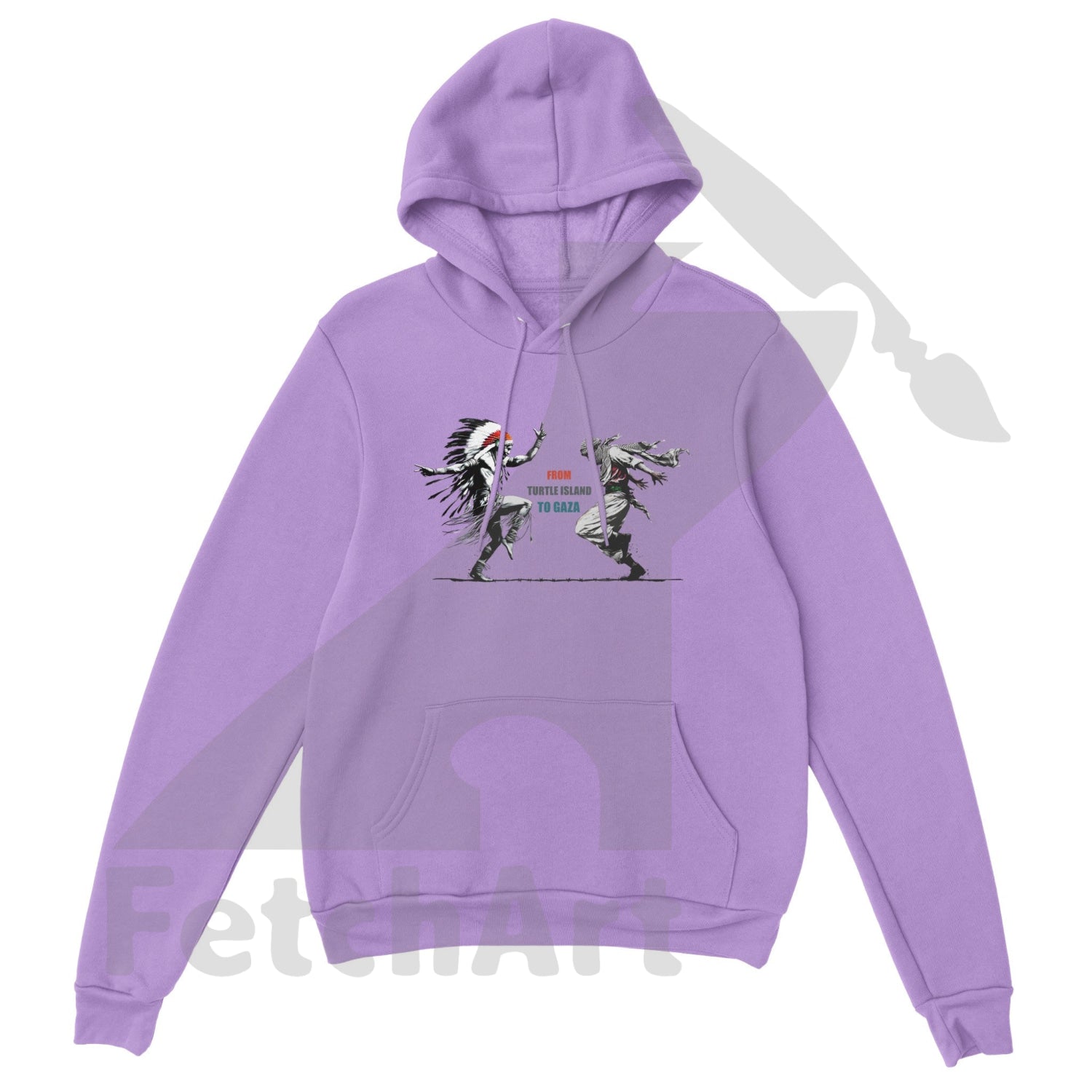 Premium Unisex Pullover Hoodie-Freedom Dance-Text - Fetch Art