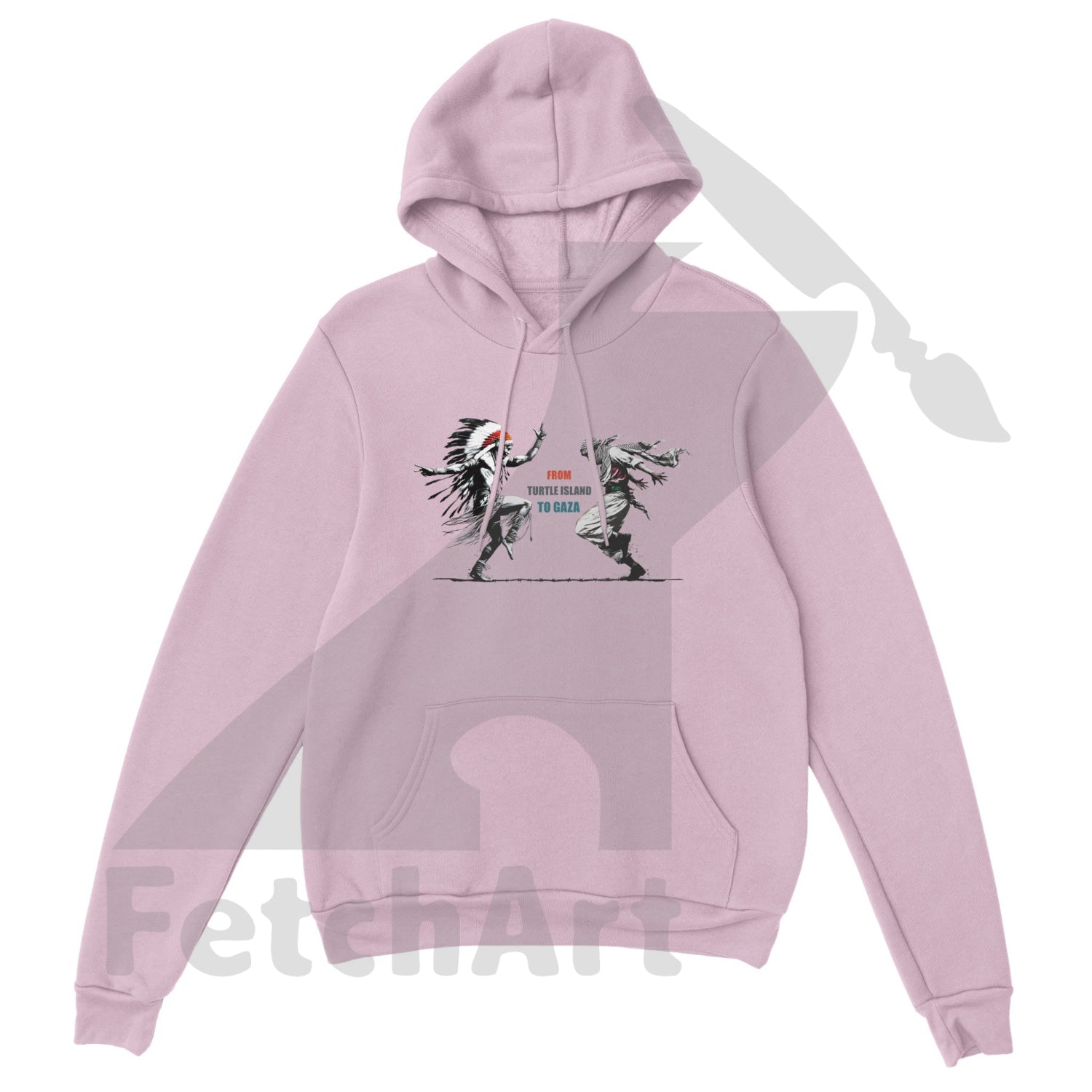 Premium Unisex Pullover Hoodie-Freedom Dance-Text - Fetch Art