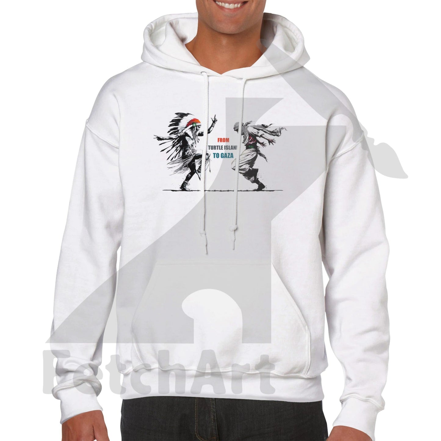 Premium Unisex Pullover Hoodie-Freedom Dance-Text - Fetch Art