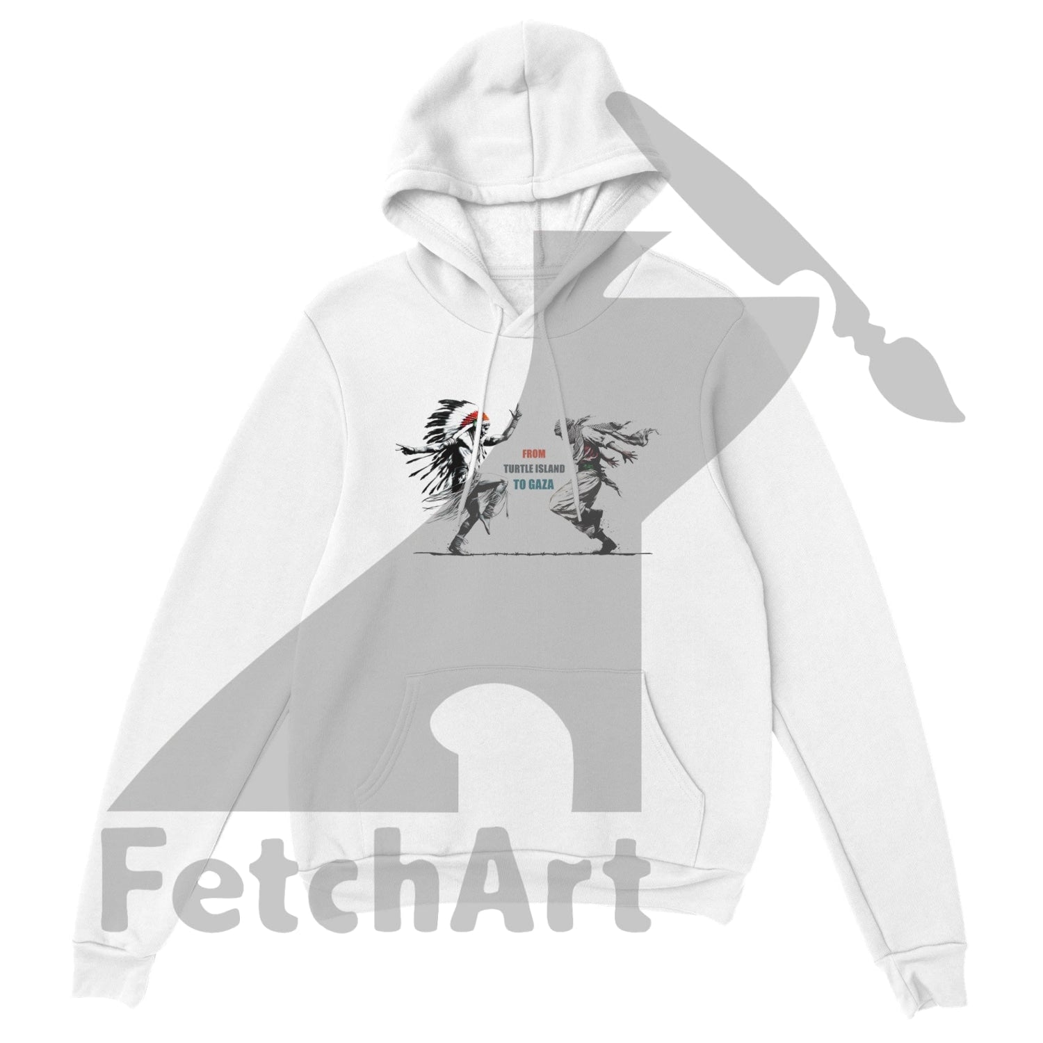 Premium Unisex Pullover Hoodie-Freedom Dance-Text - Fetch Art