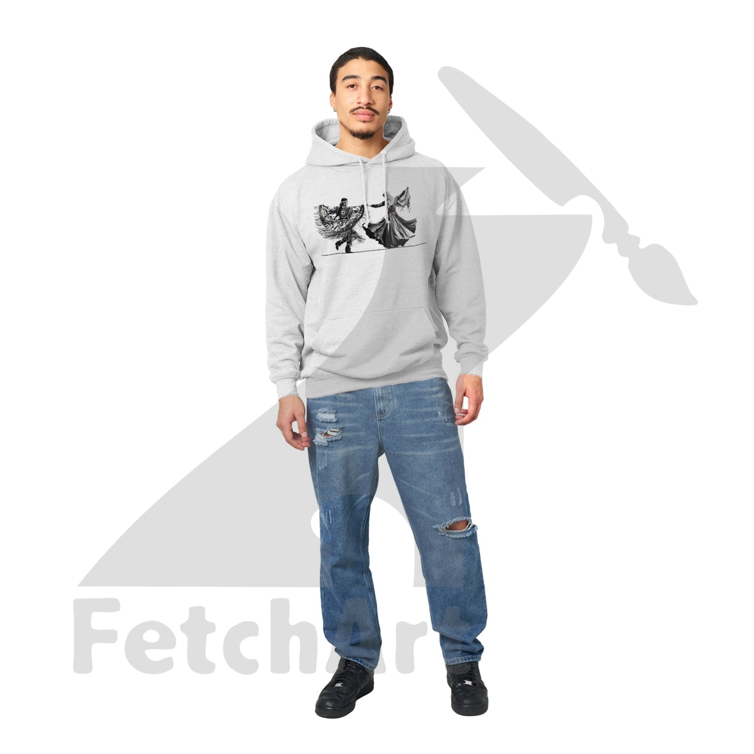 Premium Unisex Pullover Hoodie-Women-Freedom Dance - Fetch Art